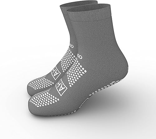 Miniatura 2 de AHS American Hospital Supply - Calcetines de hospital sin látex grises, talla única, paquete de 6 calcetines de agarre con puño elástico