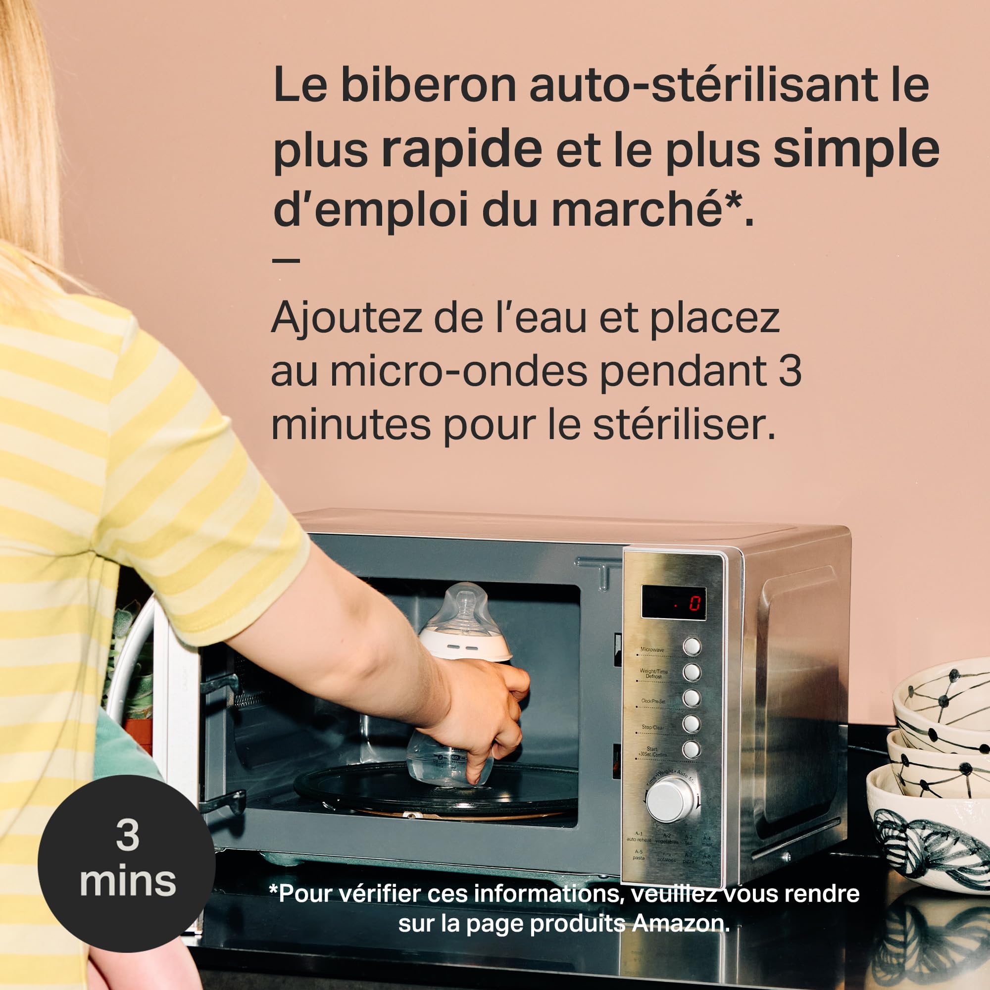 Tommee Tippee Biberons, Biberon Anti-colique Natural Start, étang, 260ml, lot de 6 avec tétine imitant la forme du sein pour une prise en bouche naturelle