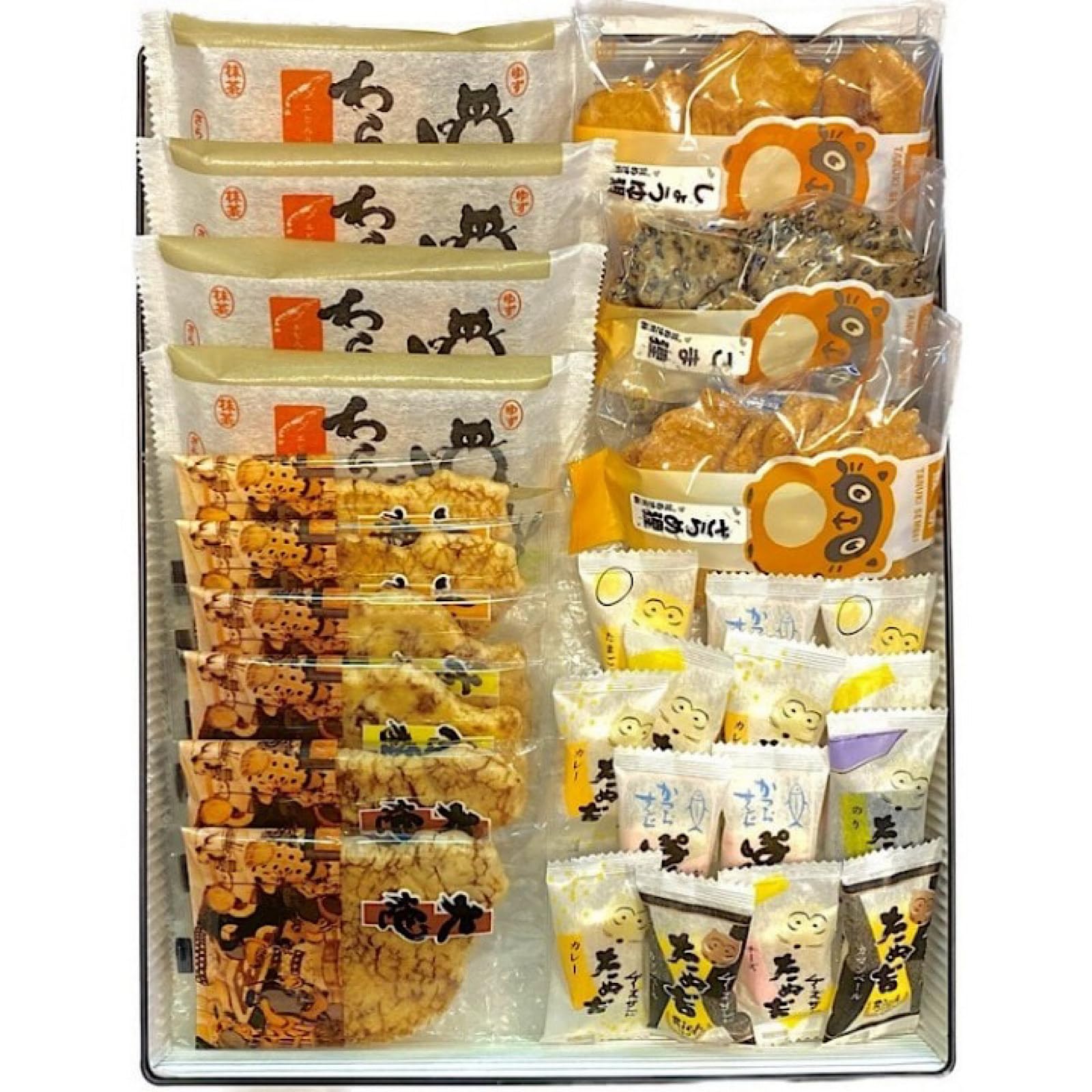 Amazon.co.jp: 麻布十番たぬき煎餅 狸めぐり（27包入） : 食品