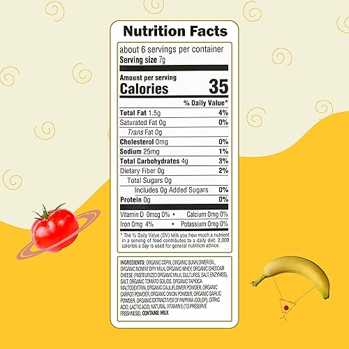 Miniatura 10 de Earths Best Snacks Cheddar - Bocadillos de maíz al horno orgánicos 155 onzas