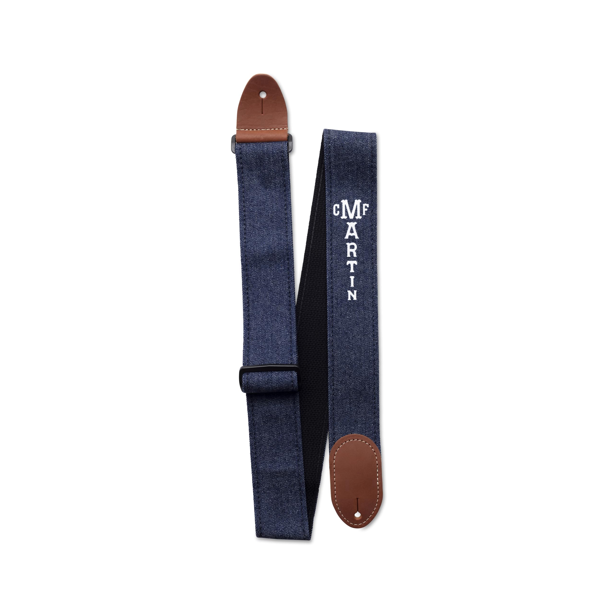 MARTIN Eco-Denim Guitar Strap – Blue | Cotton Denim with Leather Ends