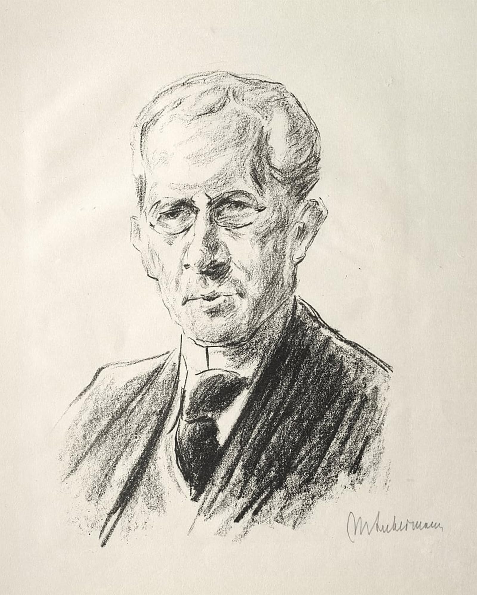 Artxlxxbn No Frame Famous Art Print Poster Vintage Wall Art Arno Holz Mappe: Portrait Arno Holz By Max Liebermann Canvas Art Poster For Home Decor 60X90cm