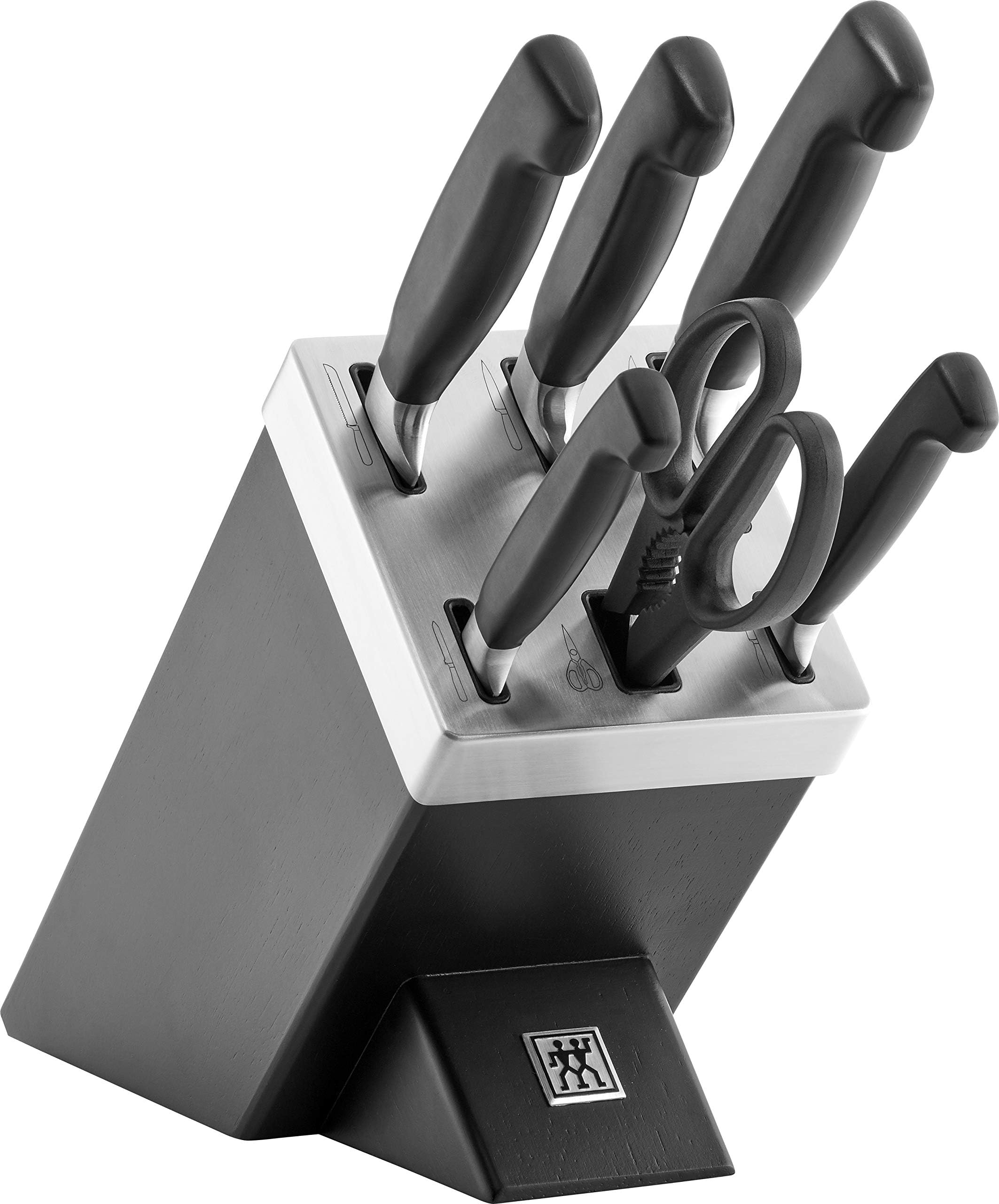 Zwilling Knife Block, 7 pcs., Bamboo Block, Knife and Scissors made of
