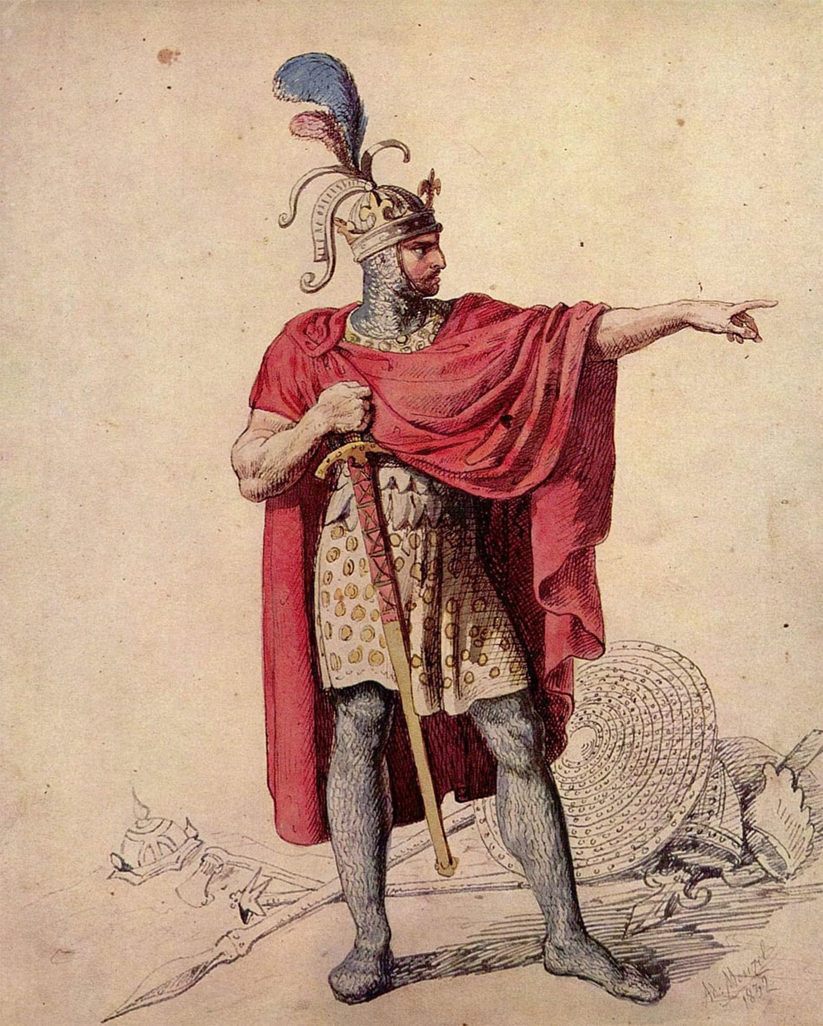 RZHRHJES Vintage Wall Art Picture on Canvas Wall Art Poster Alfred the Great by Adolph Menzel Canvas Poster for Home Decor 60x90cm