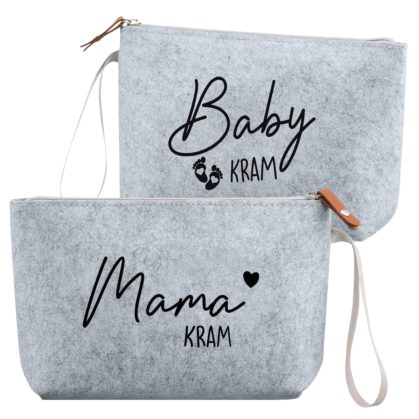 Pochette Maman Trousse de Toilette Bebe Cadeau Future Maman 2 Pièces Voyage