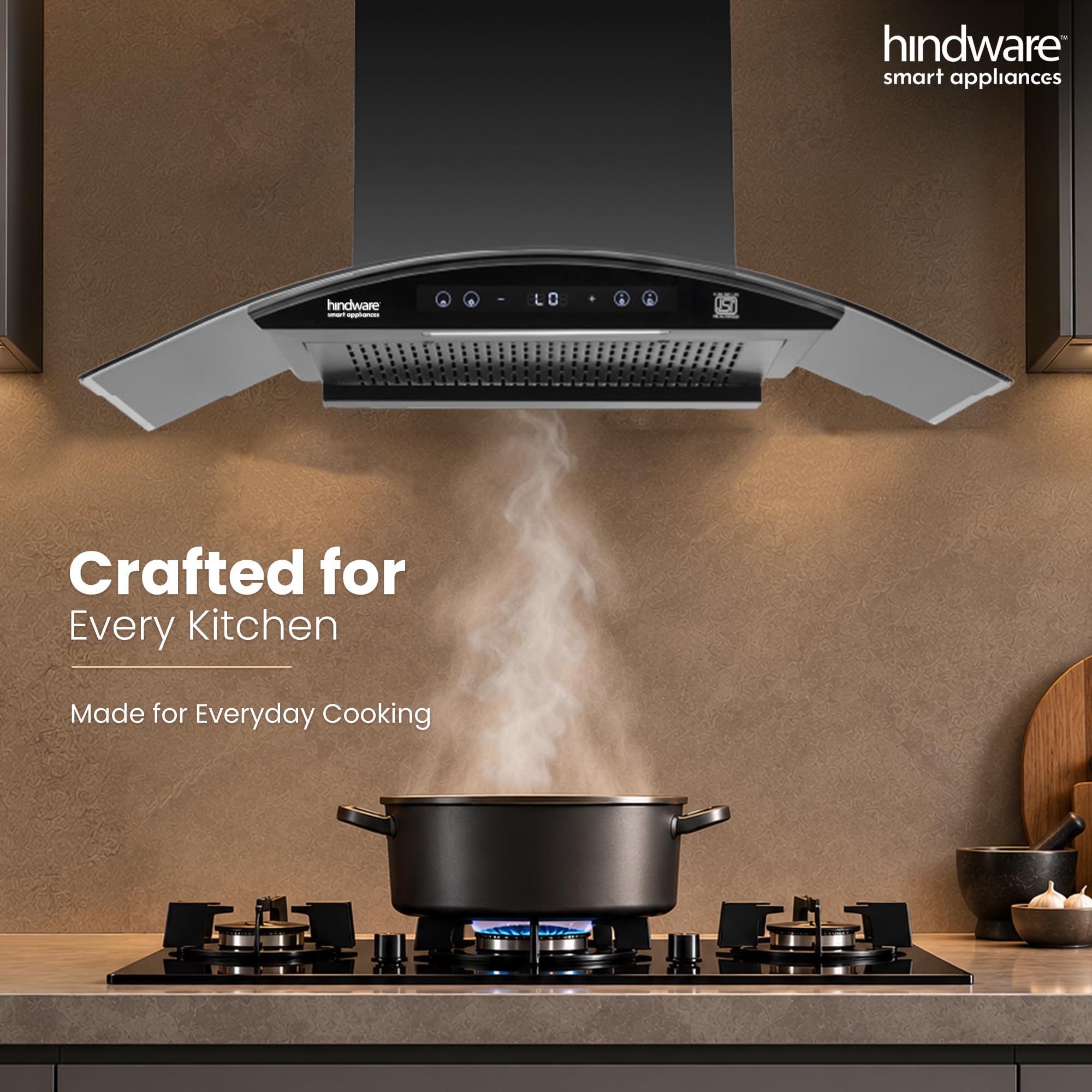 Hindware Amyra Wall Mount Hood - 1400 CMH, Motion Sensor -2