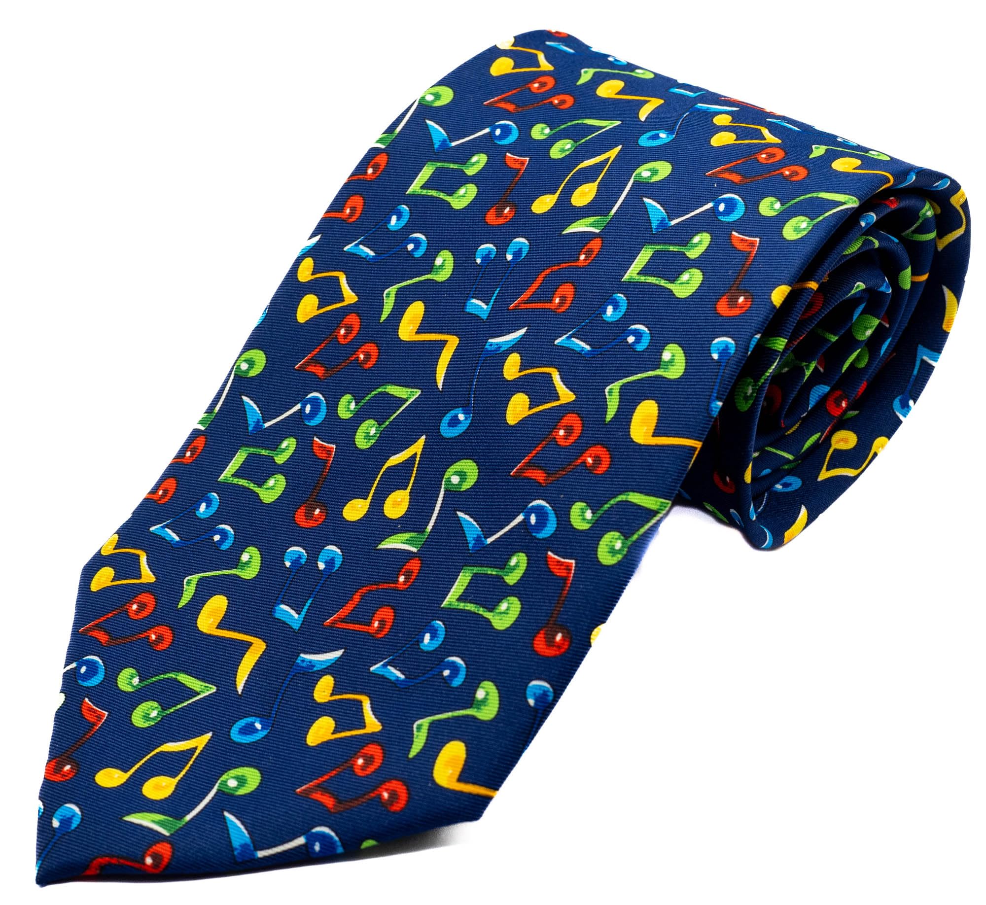 Tie Studio Multicolour Quaver Music Notes Repeating Ed Sleeved Polyester Novelty Tie