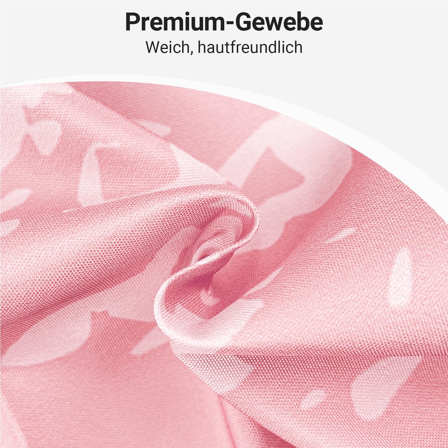 Lerores Shower Curtain, 120 x 200 cm, Pink Leaves Line, Weighted Hem, Anti-Mould, Water-Repellent - Image 4