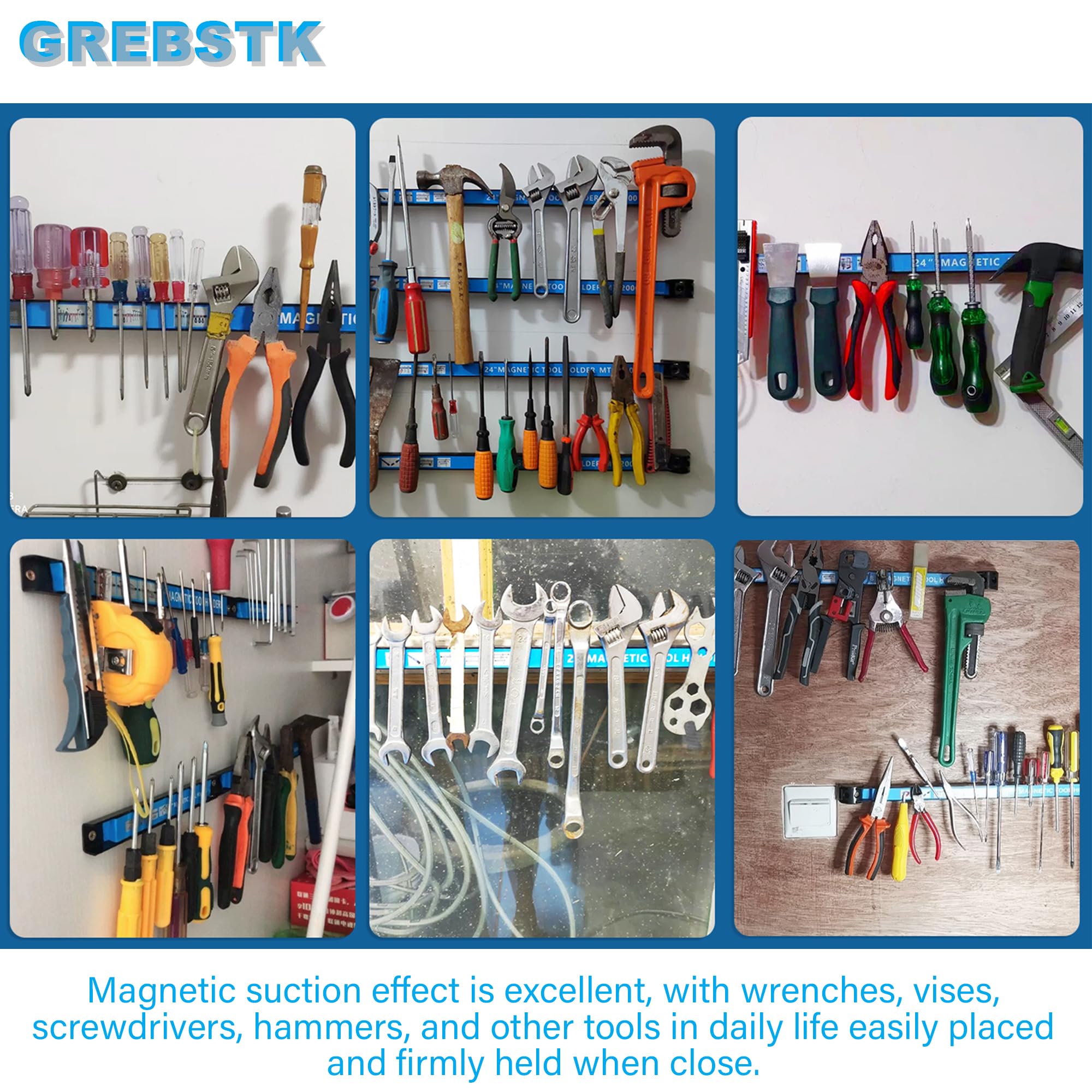 4x Magnet-Werkzeugleisten 30cm - Starke Haftkraft Für Deine Werkzeuge