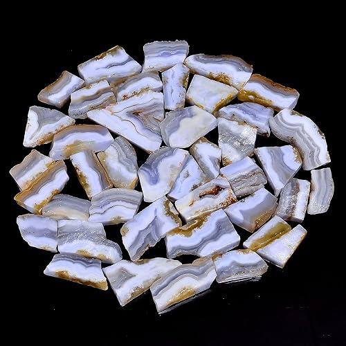 Miniatura 101 de Natural Yaxaite Raw Slice Gemstone- Healing Crystals for DIY Jewelry Making -Loose Natural Cabochon -Perfect for Crafting Unique Jewelry Designs