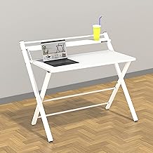 InnoFur Meleti Folding Study Desk (Large)|Foldable Office Table|Adjustable Laptop Cum Computer Table Big (White, Large)