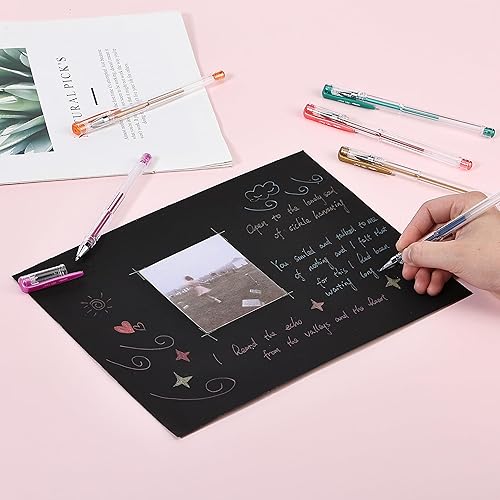 Miniatura 9 de Mr. Pen - Bolígrafos de gel metálicos, 25 colores metálicos únicos, bolígrafos de gel para libros de colorear para adultos