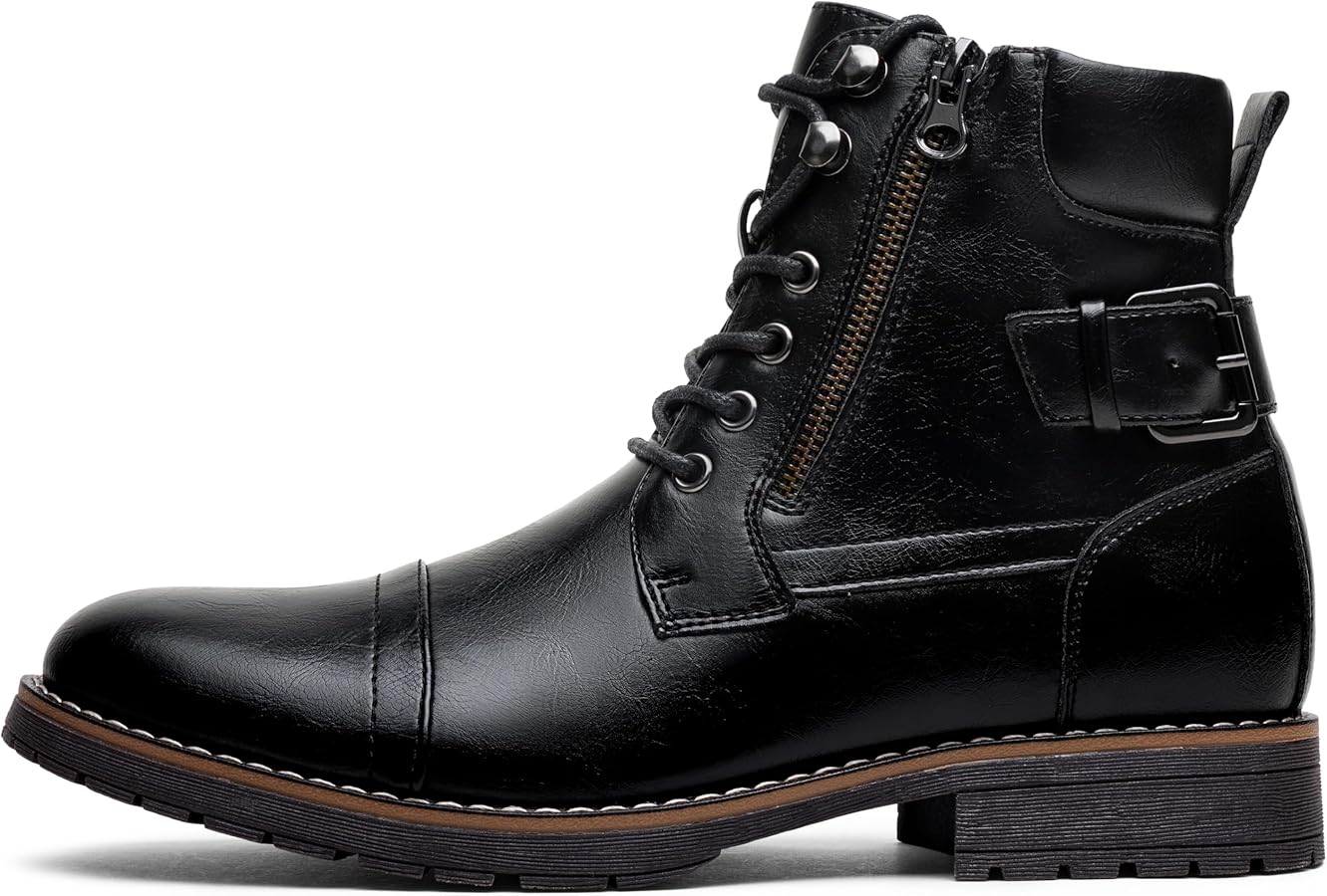 Amazon.com | Vostey Men's Boots Black Boots for Men Casual