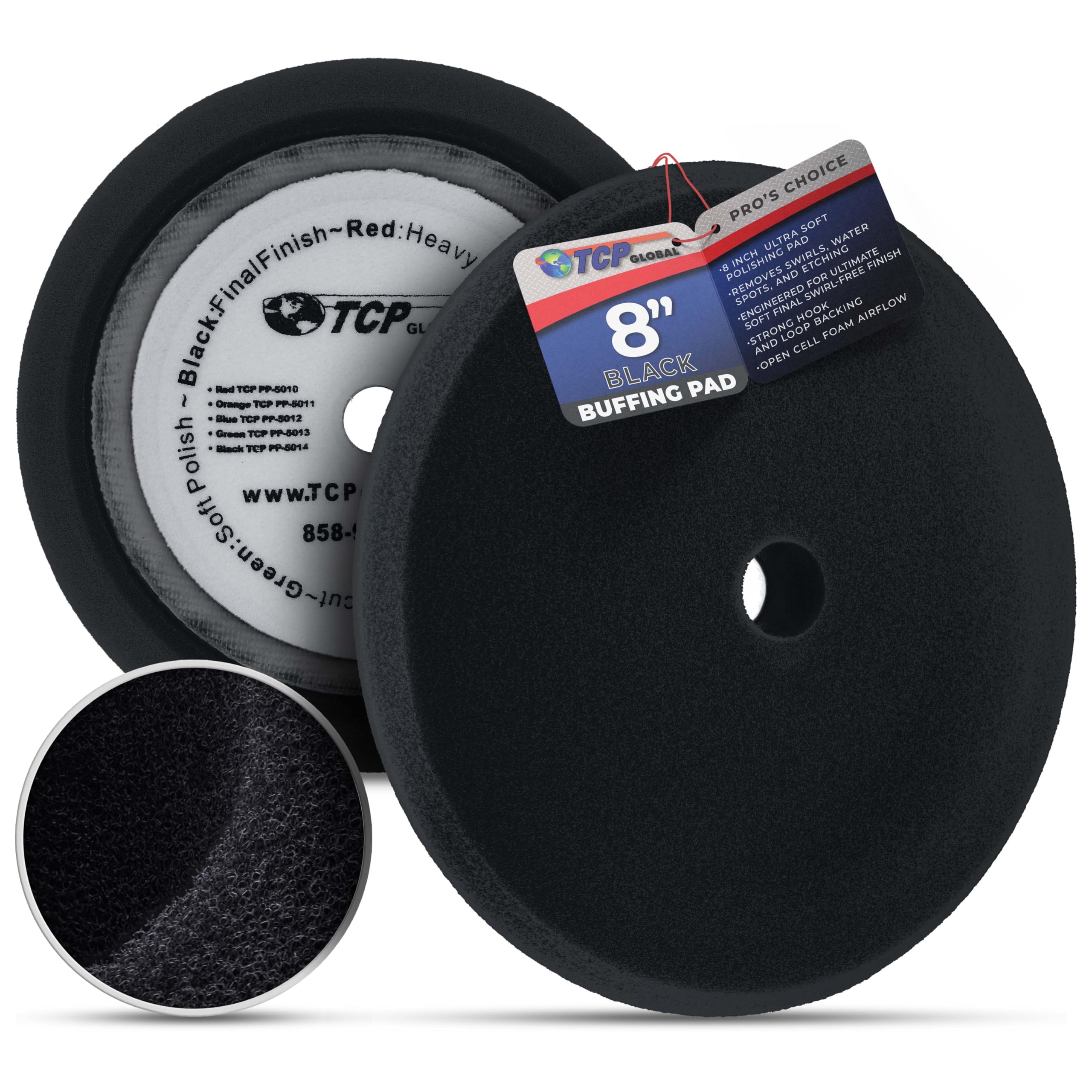 TCP Global 8 Black Foam Polishing Pad