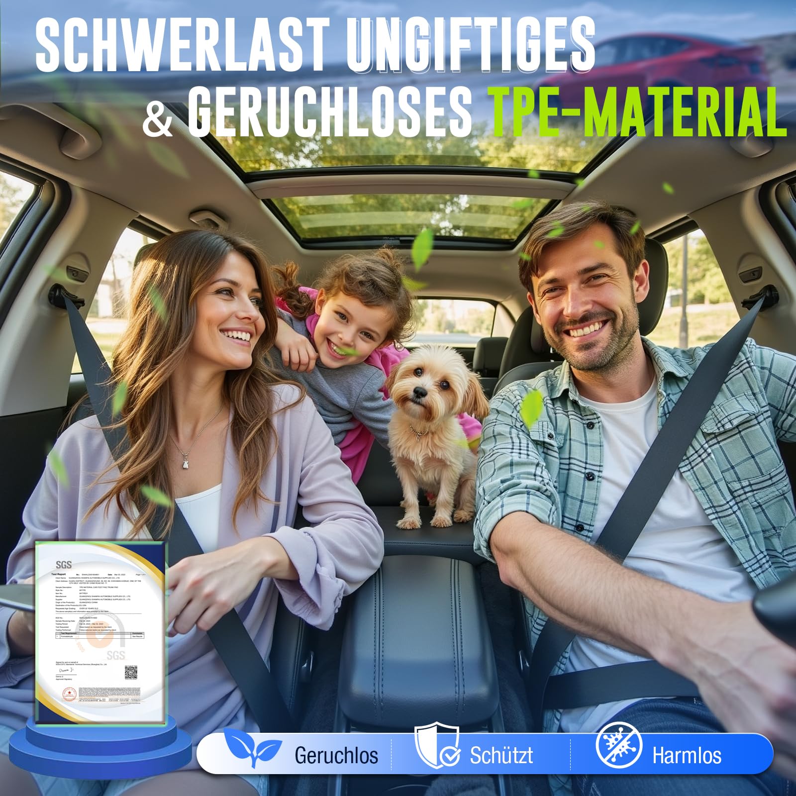 moveland TPE Tesla Model Y Fußmatten Passend für Tesla Model Y 2019–2024 – Allwetter & Extra Robust – rutschfest, Wasserdicht, Leicht zu Reinigen – autofussmatten(9 PCS)