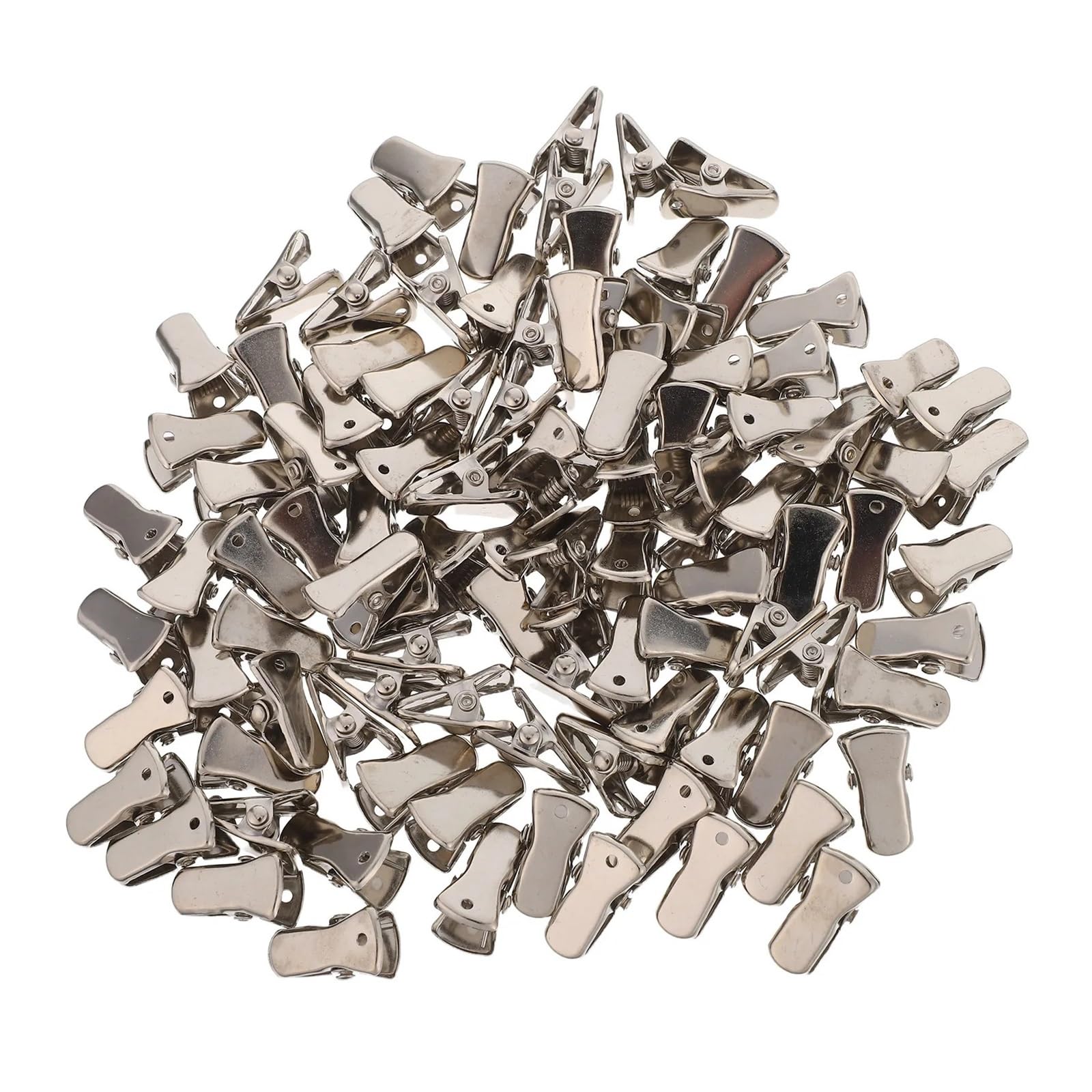 Lot de 100 pinces à badge en métal robuste