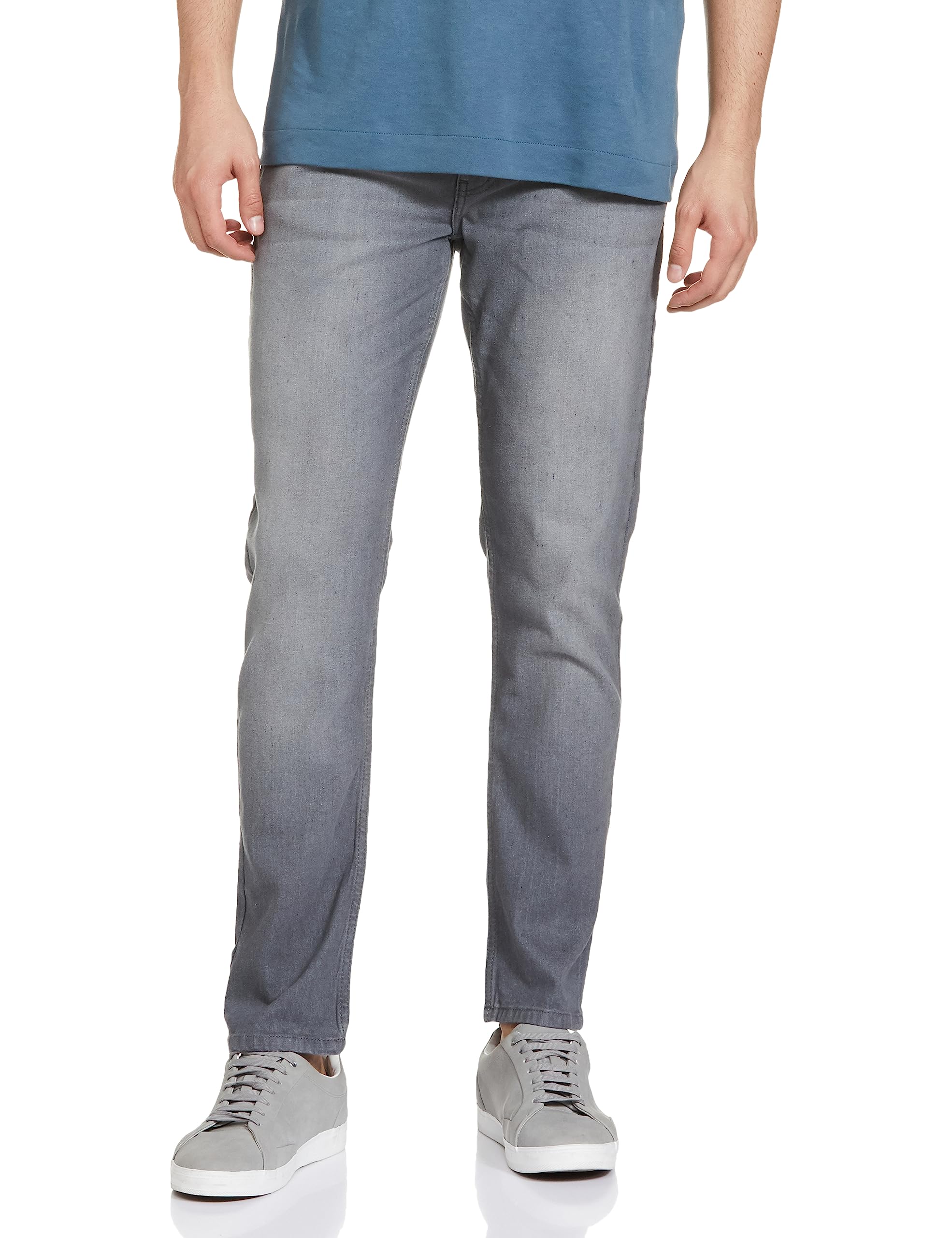 the indian garage co Men Slim Fit Solid Mid-Rise Stretchable Jeans-picture-44