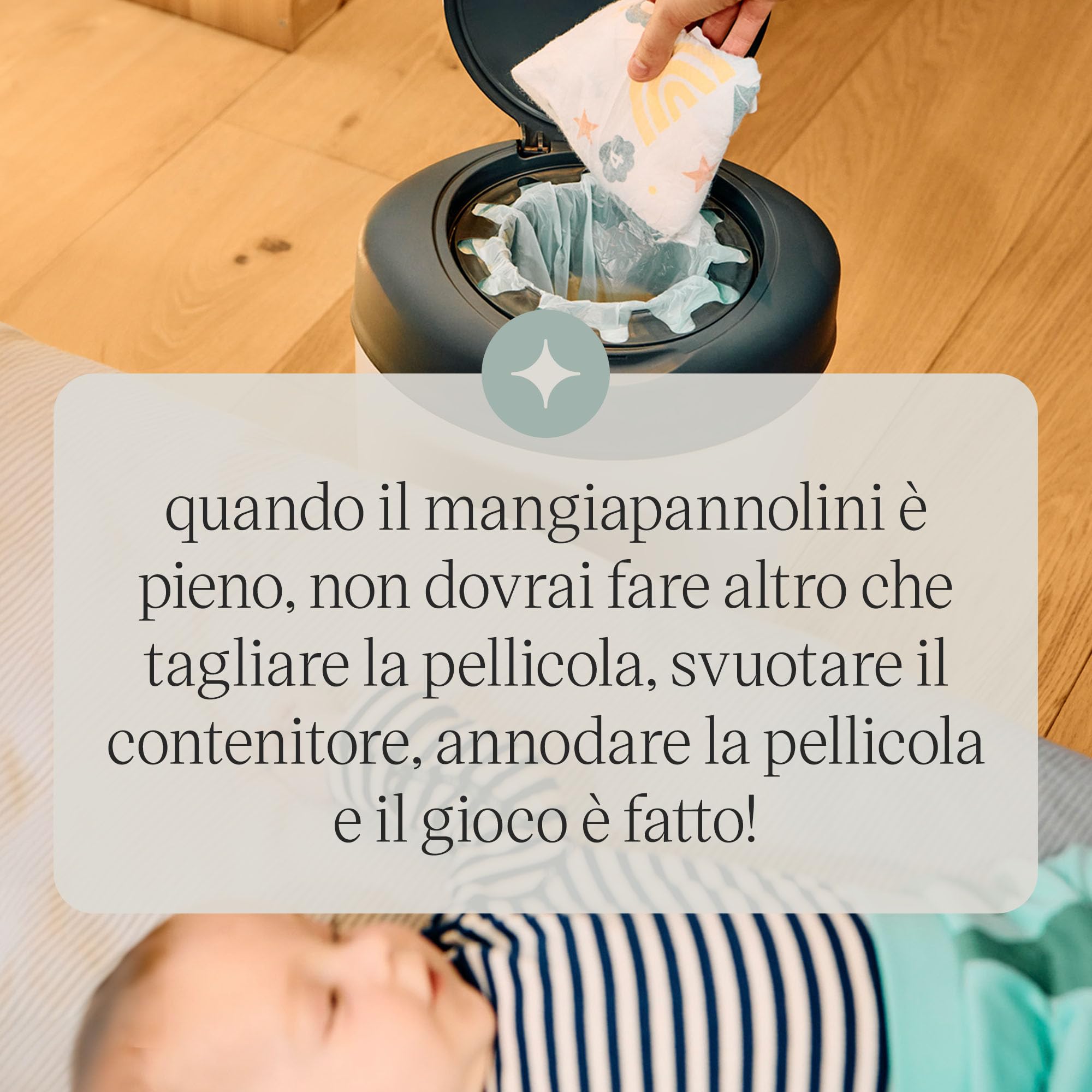 Tommee Tippee Simplee Le ricariche, Confezione da 6, compatibili esclusivamente con i mangiapannolini Simplee Sangenic