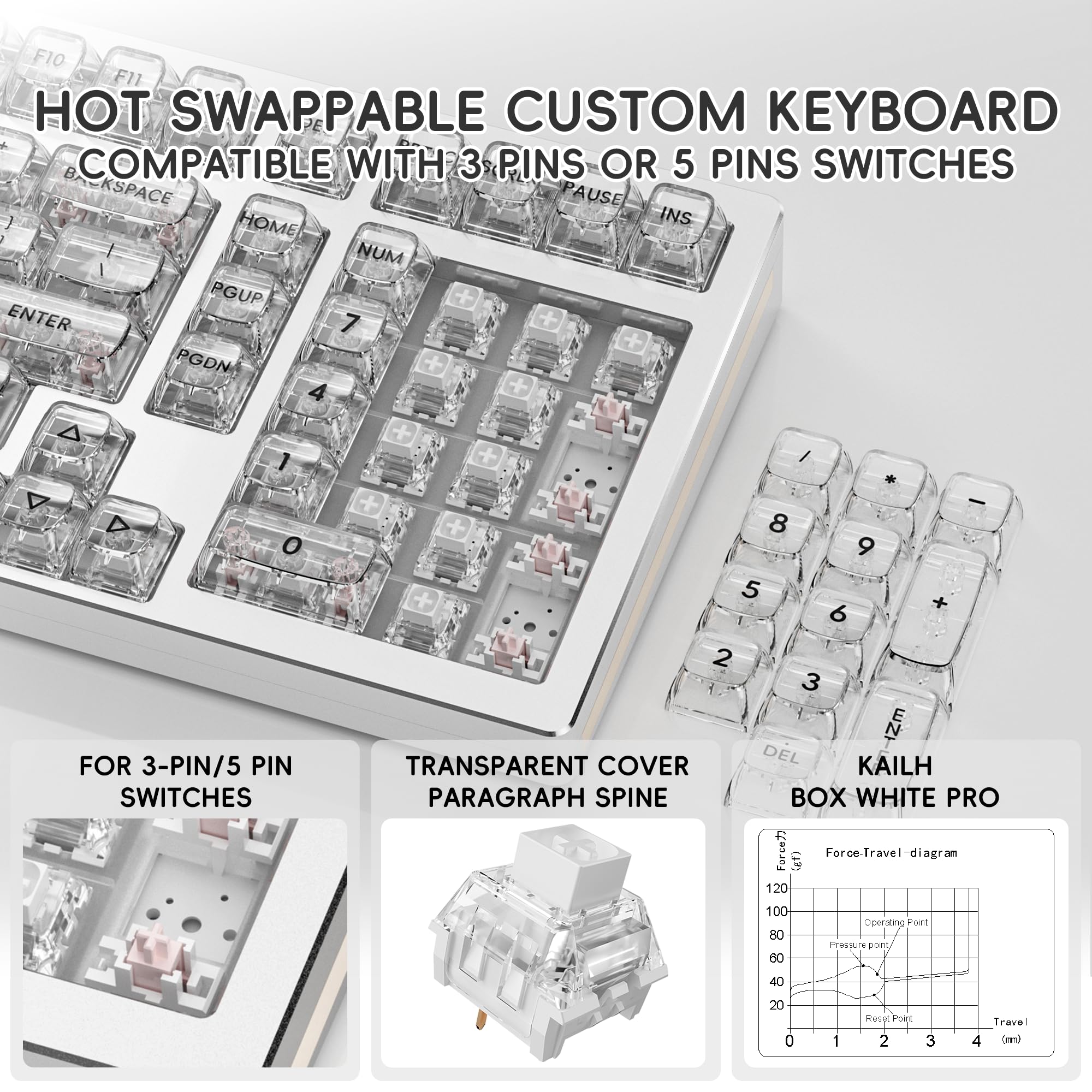Amazon.com: kutethy KY98 Wireless Mechanical Keyboard with