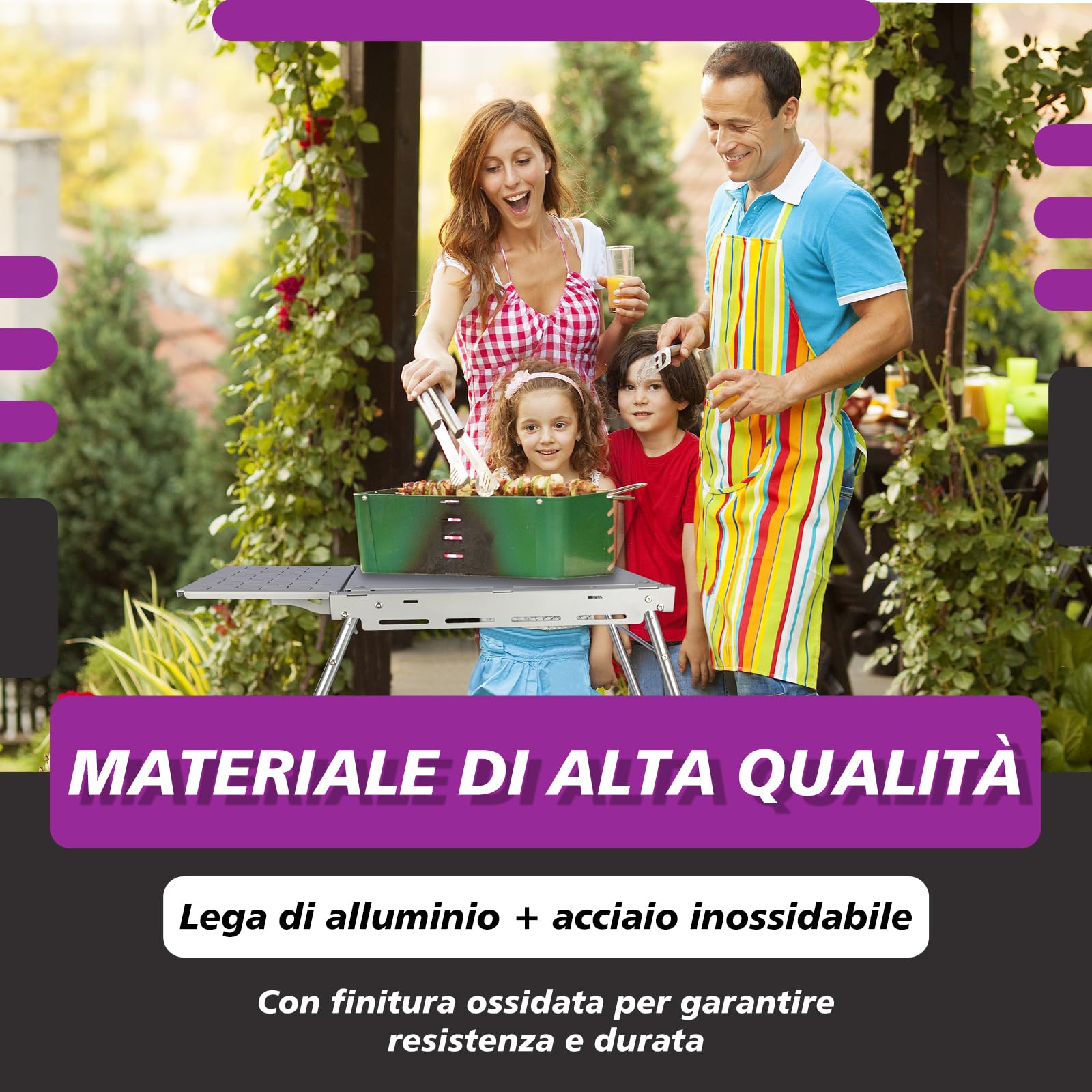 supregear Tavolo Pieghevole da Campeggio Outdoor, Telaio in Lega di Alluminio Leggero con Borsa da Trasporto Oxford Durevole, Facile da Montare e Design Pieghevole, Ideale per Giardino, Cena
