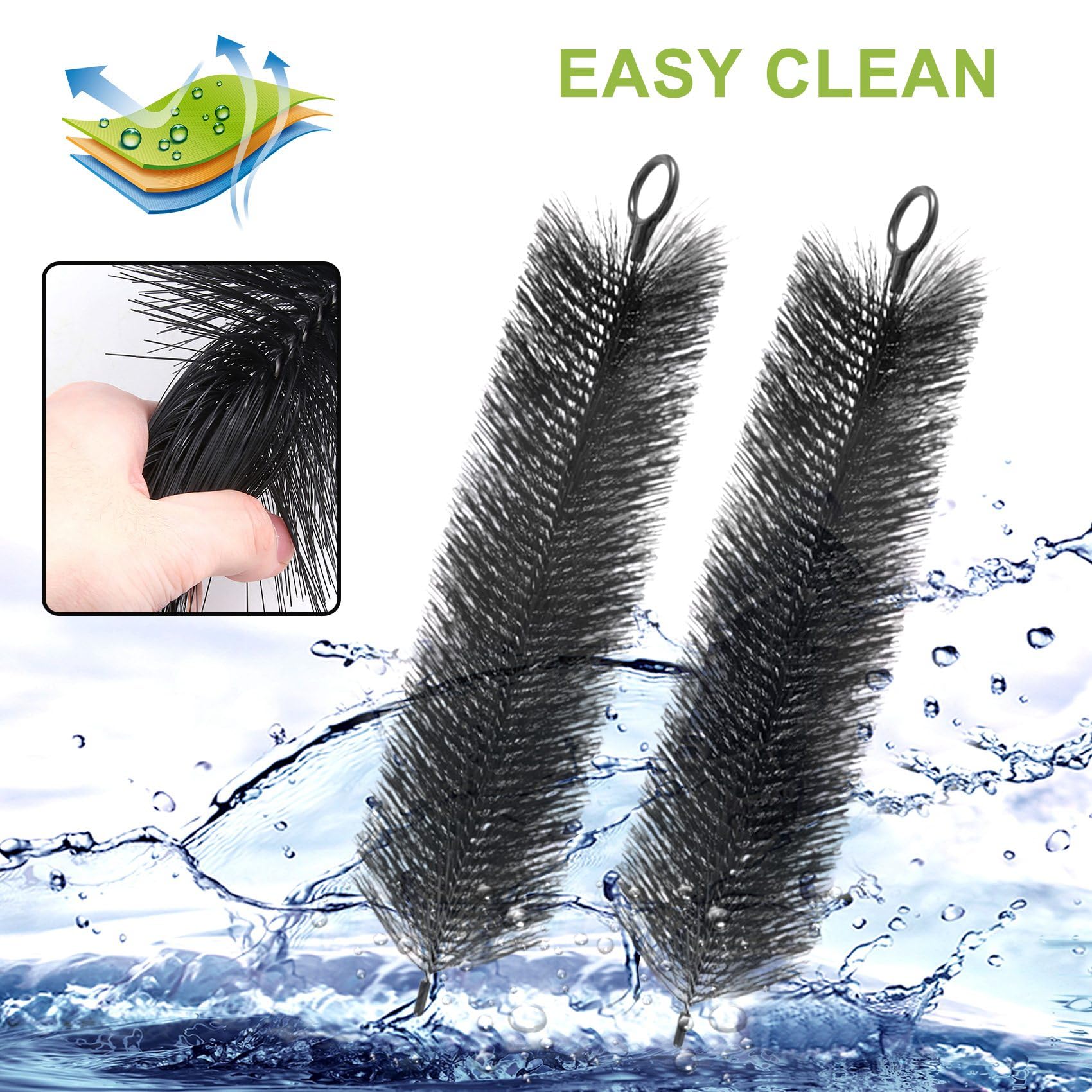10 StüCke Edelstahl BüRste Aquarium Filter Aquarium Reinigen Werkzeuge BüRsten Teich Mischer Filter BüRsten Filter