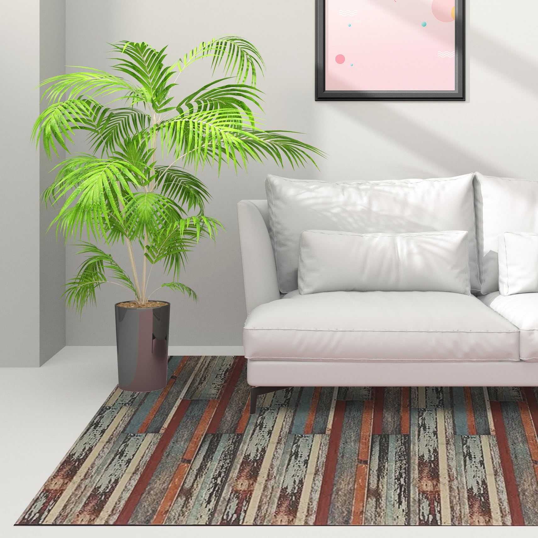 Läufer Teppich Küchenteppich 90 x 210 cm rutschfest - Waschbar - Saugfähig – Kurzflor, Weiche & Langlebige Küchen Läufer Teppiche für Flur Küche Wohnzimmer Diele, Eingang, B