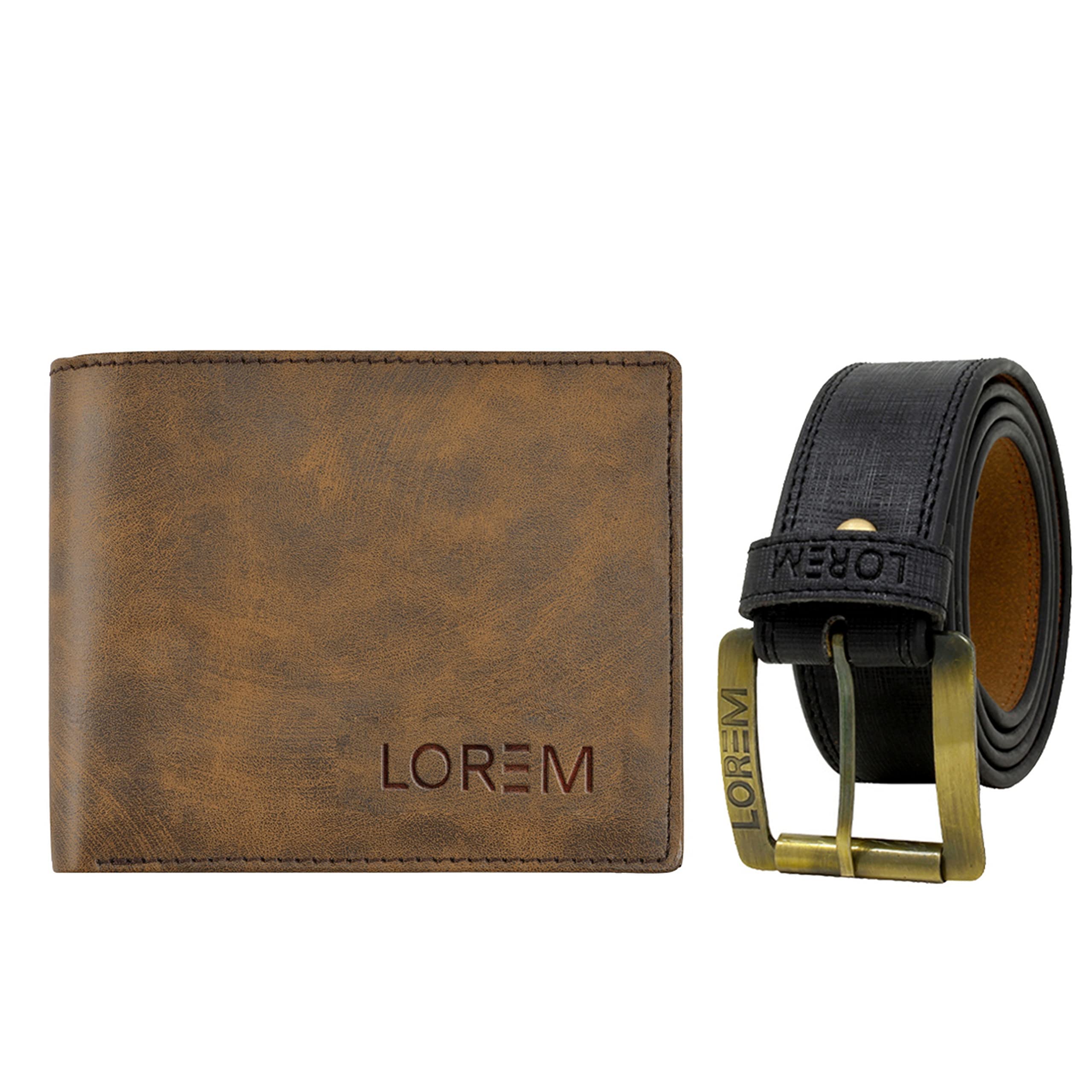 Mens Combo of Artificial Leather Wallet & Belt FZ-WL25-BL01-image-8