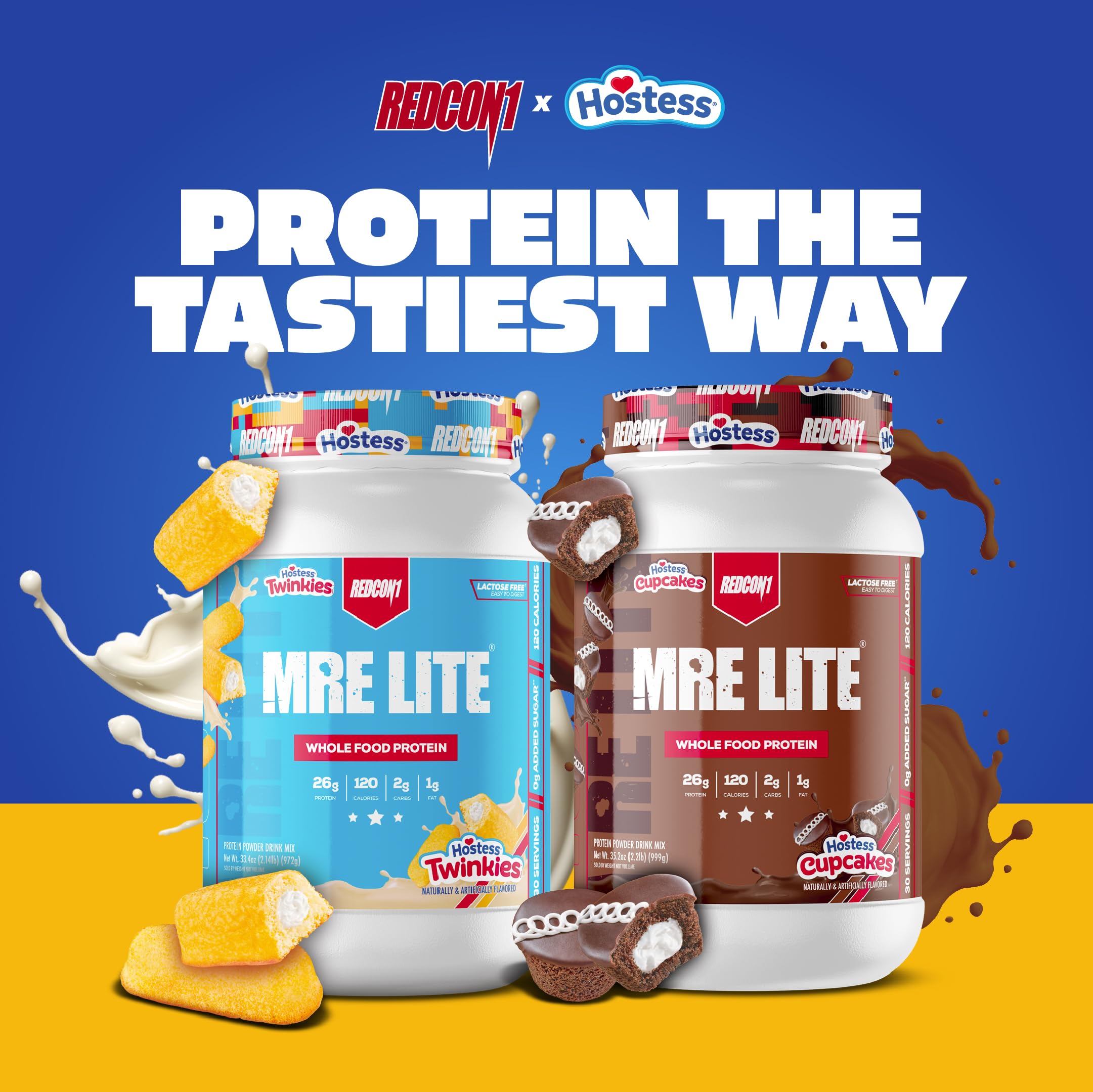 REDCON1 MRE Lite Hostess™ Twinkies Whole Food Protein Powder - Lactose & Whey Free Meal Replacement with Animal Protein Blends - Easy to Digest Supplement Made with MCT Oils (30 Servings) — Amazon image 6