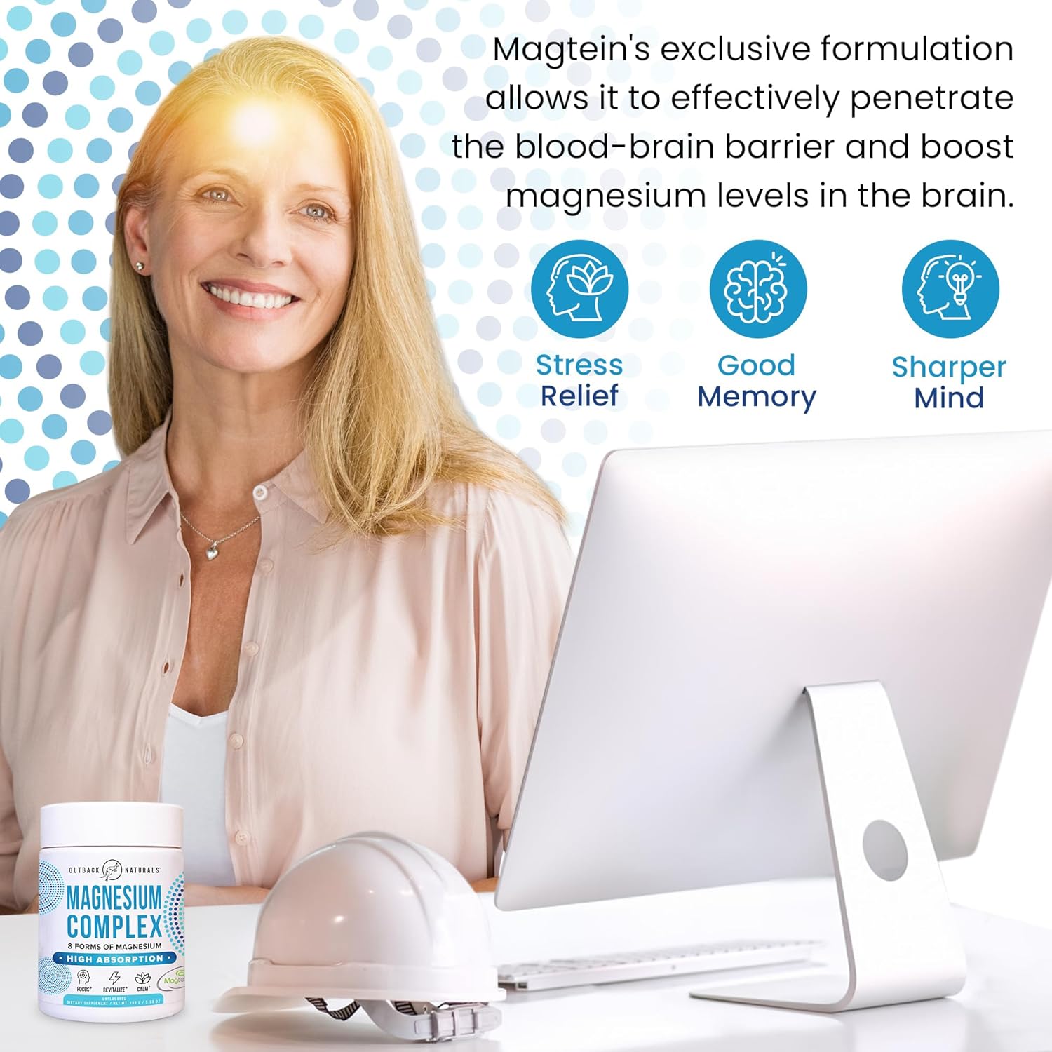 Magnesium Complex Powder - 8 Types of Magnesium, L-Threonate (Magtein), Glycinate, Malate, and More for Brain Health, Relaxation, Maximum Absorption - Unflavored, 30 Servings