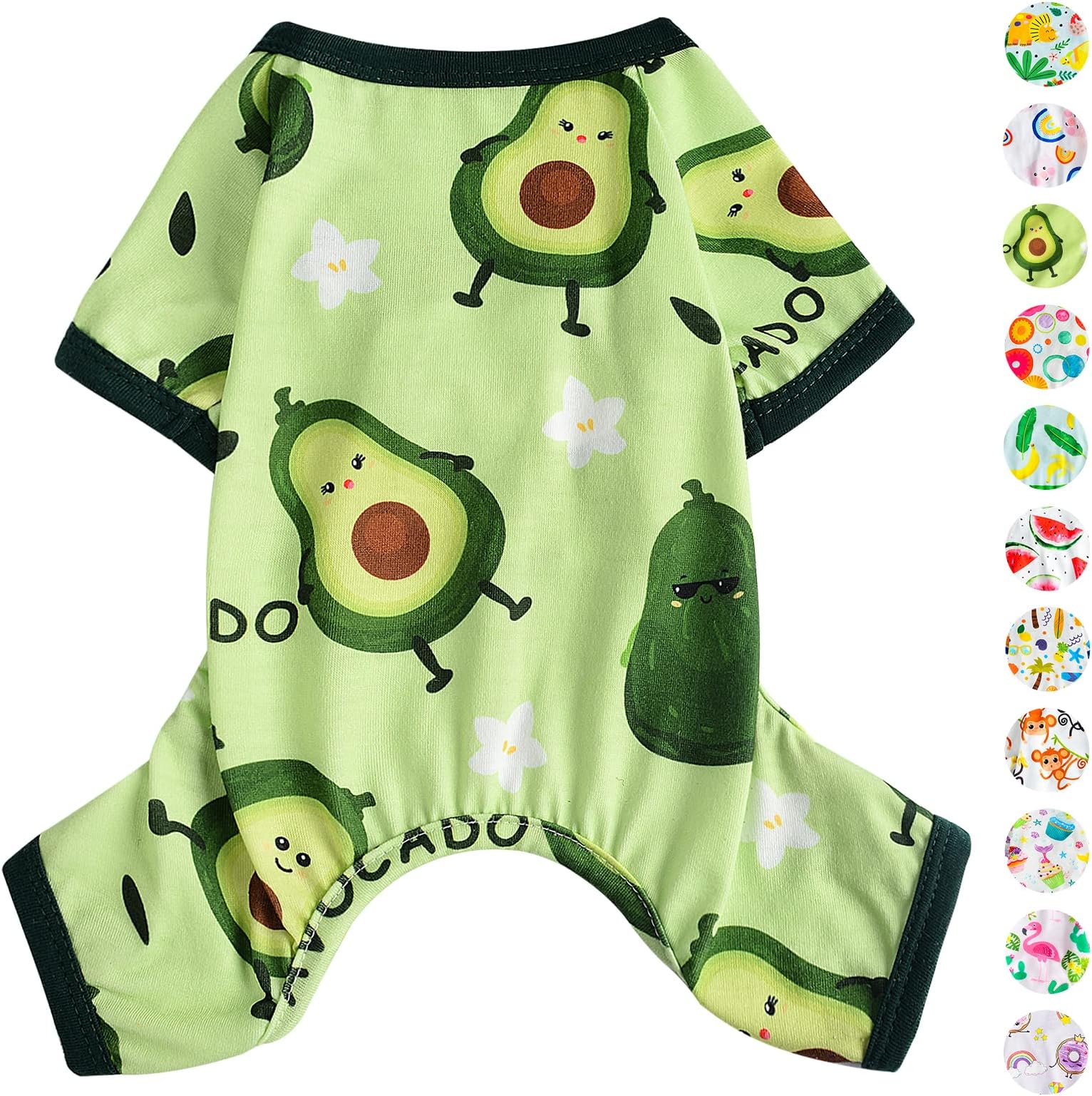 Dog Pajamas Pjs Summer Dog Clothes for Small Dogs Girl - Boy - Medium Size Dogs, Soft Stretchy Puppy Clothes Doggie Onesies Fall Cat Pet Jammies Outfit (Avocado Green, Medium)