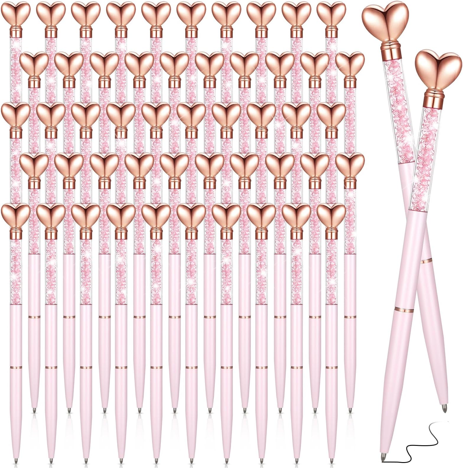 Jetec 50 Pcs Bridal Shower Pens Gifts Heart Shaped