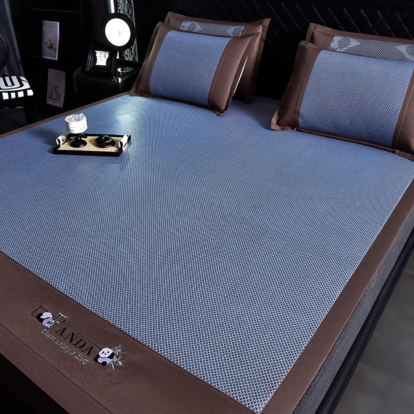 HYQOUKLR Rattan Mat Bed, Cooling Sleeping Mat Foldable Bamboo Mattress Breathable Rattan Pad Multiple Sizes(Color E,180cm)