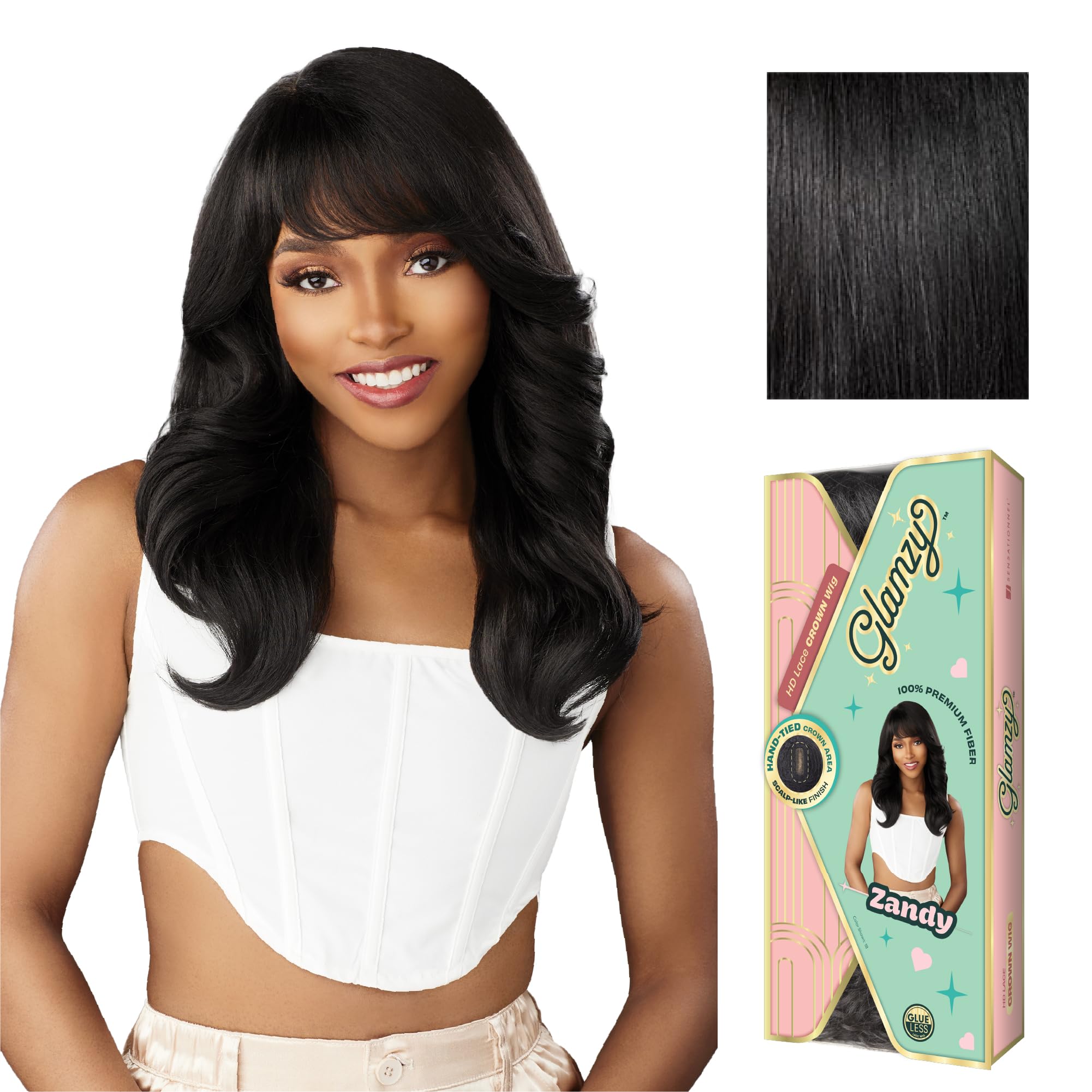 Amazon.com : Sensationnel Glamzy Lace Crown Wig - Zandy Glueless