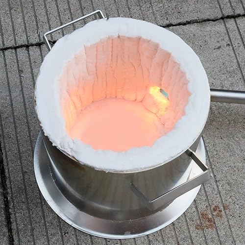 Miniatura 7 de Lyrufexon Aislamiento de fibra de cerámica, 31 x 24 x 1 pulgada de grosor, manta aislante ignífuga de 2600 F para estufa de leña, chimenea, estufa