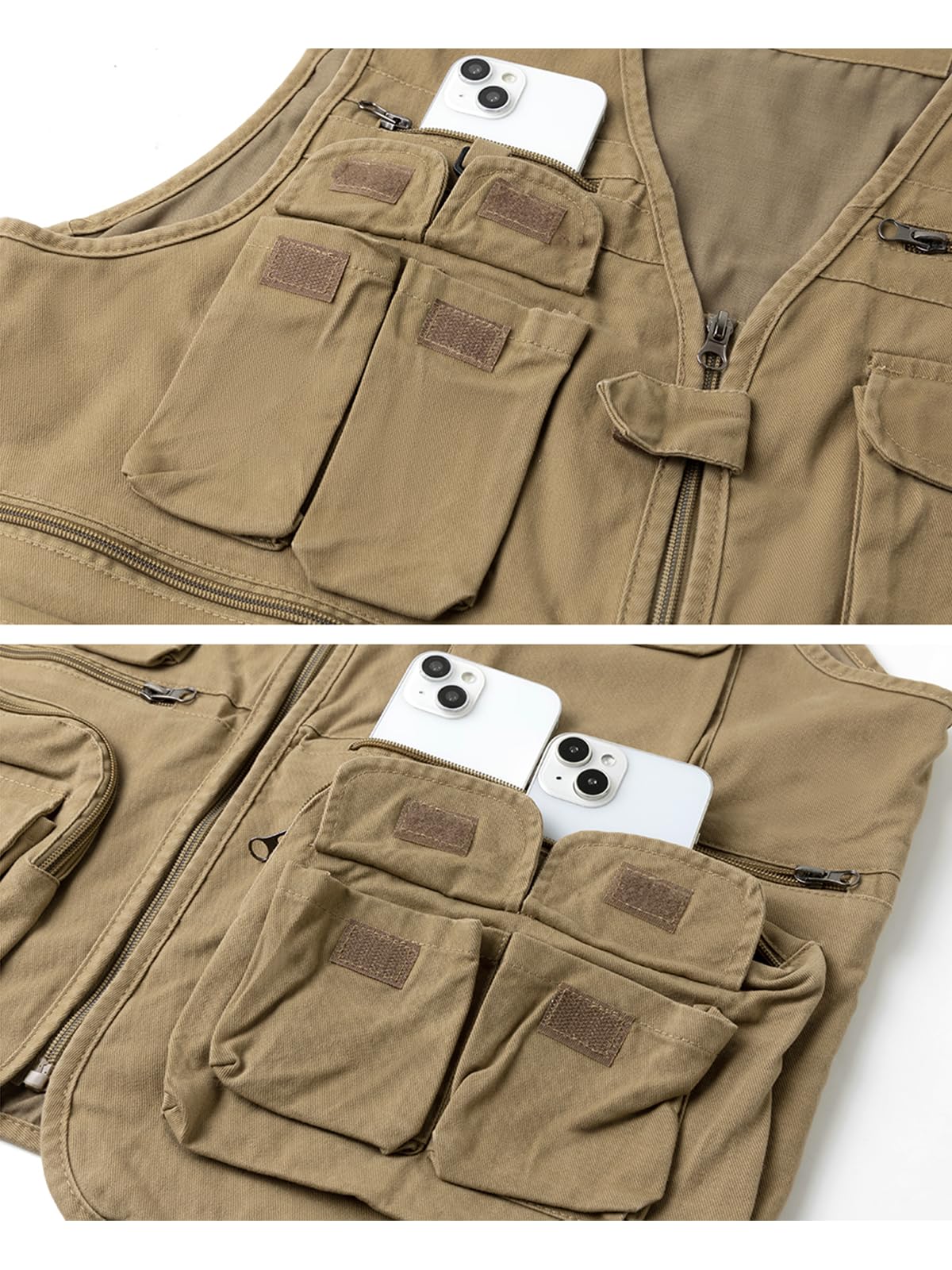 Chaleco da Pesca para Hombre Multibolsillos Chaleco de Caza Fotografo Chalecos Safari Trabajo