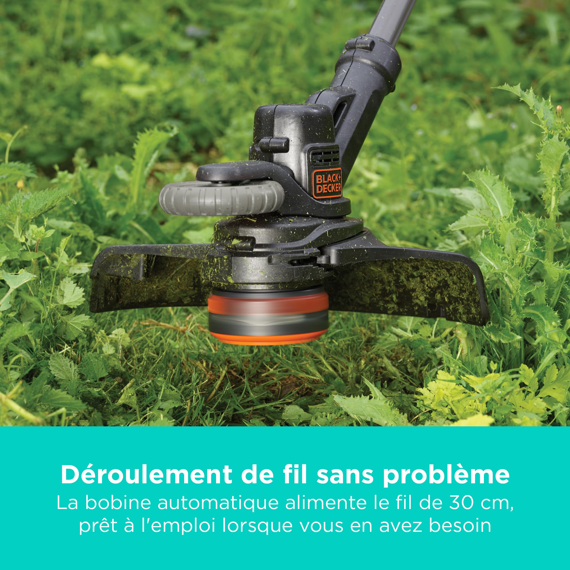 BLACK+DECKER POWERCONNECT Débroussailleuse, Coupe-Herbe sans Fil de 30 cm, STC1840EPC-QW