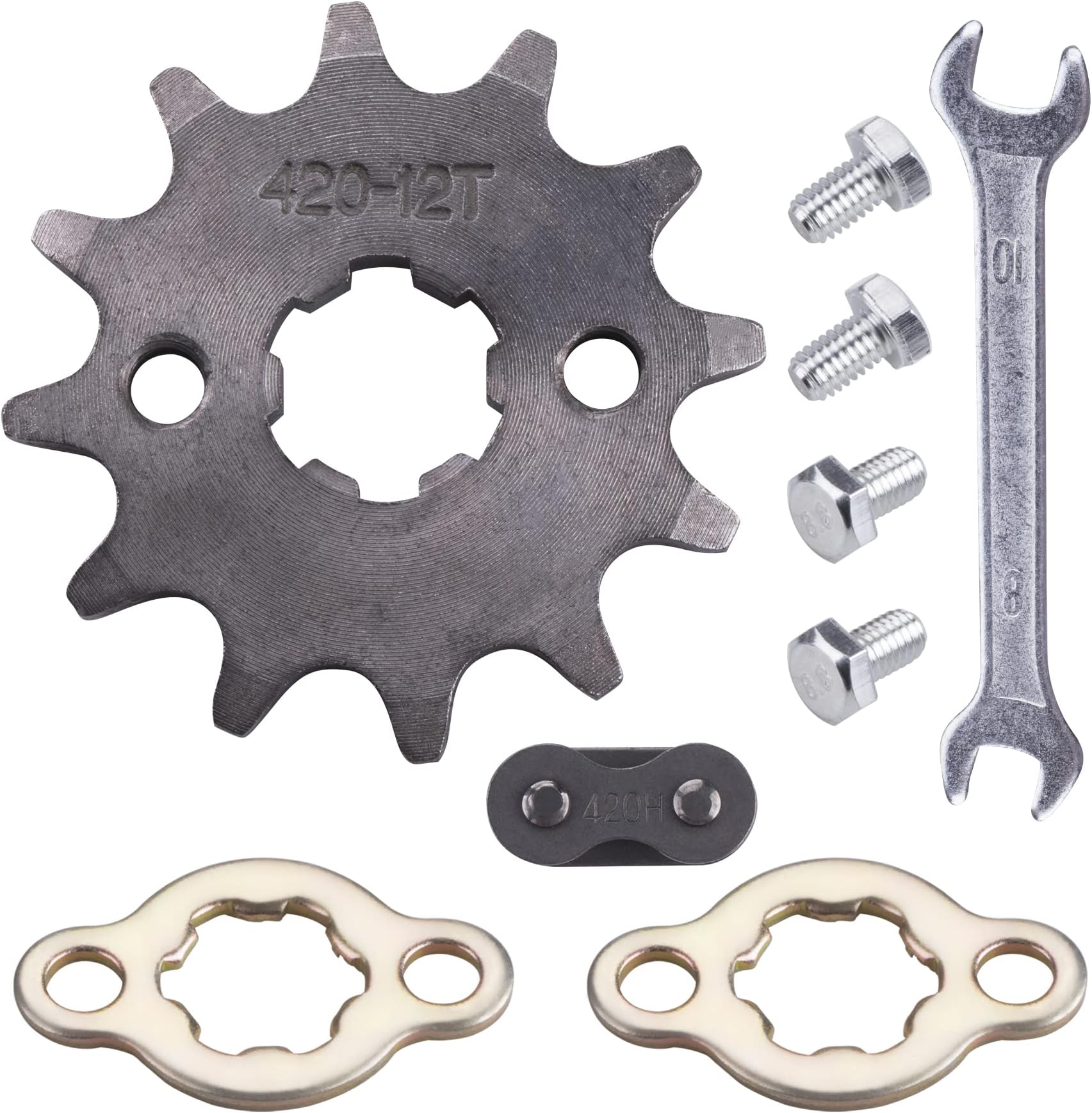 428 13T 17mm Motorcycle Front Engine Sprocket Compatible with 125 140 150 160cc Honda TaoTao Loncin Roketa Coolster Sunl Lifan Chinese ATV Quad Dirt Bike