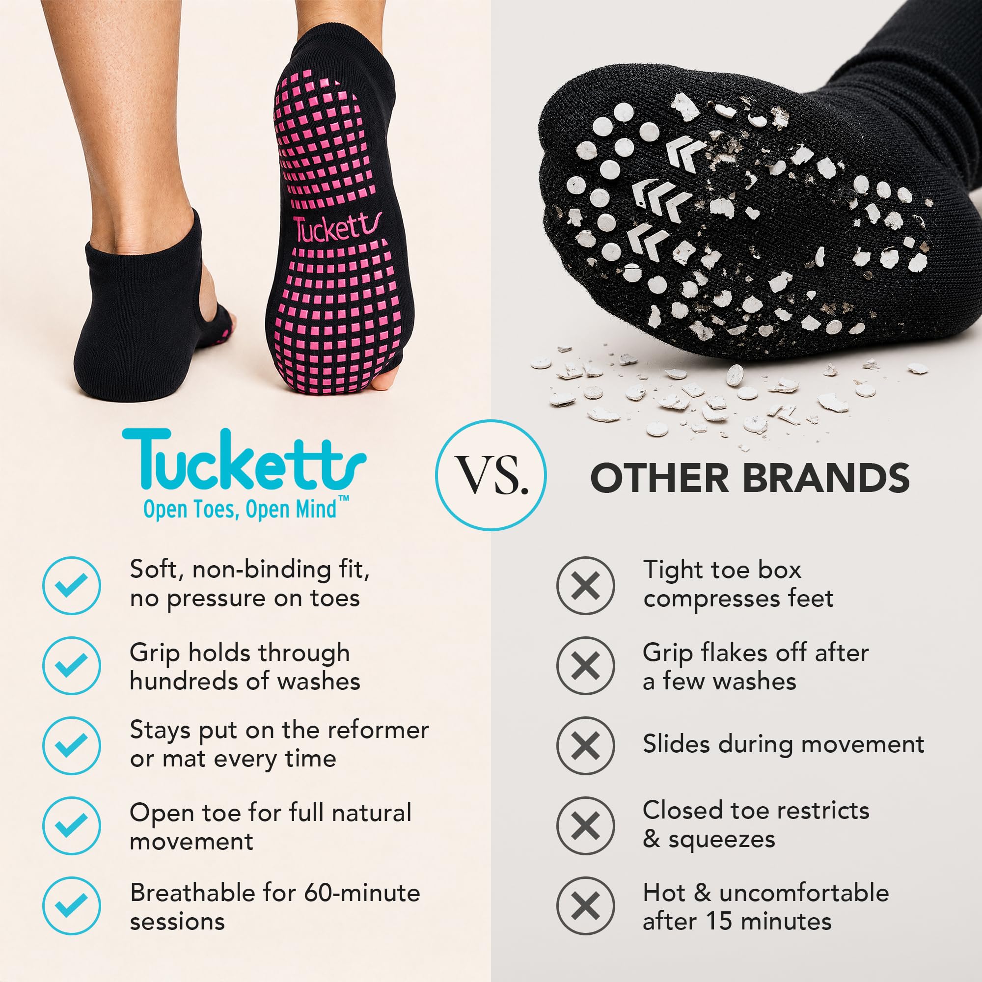 Tucketts Allegro Calcetines de yoga Mujer (Pack de 1)