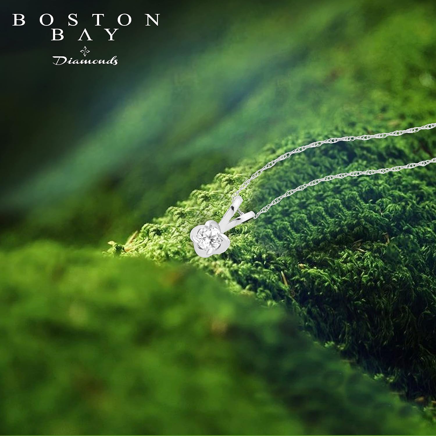 Boston Bay Diamonds 925 Sterling Silver Birthstone Gemstone Petite Swirl Pendant with 18" Rope Chain
