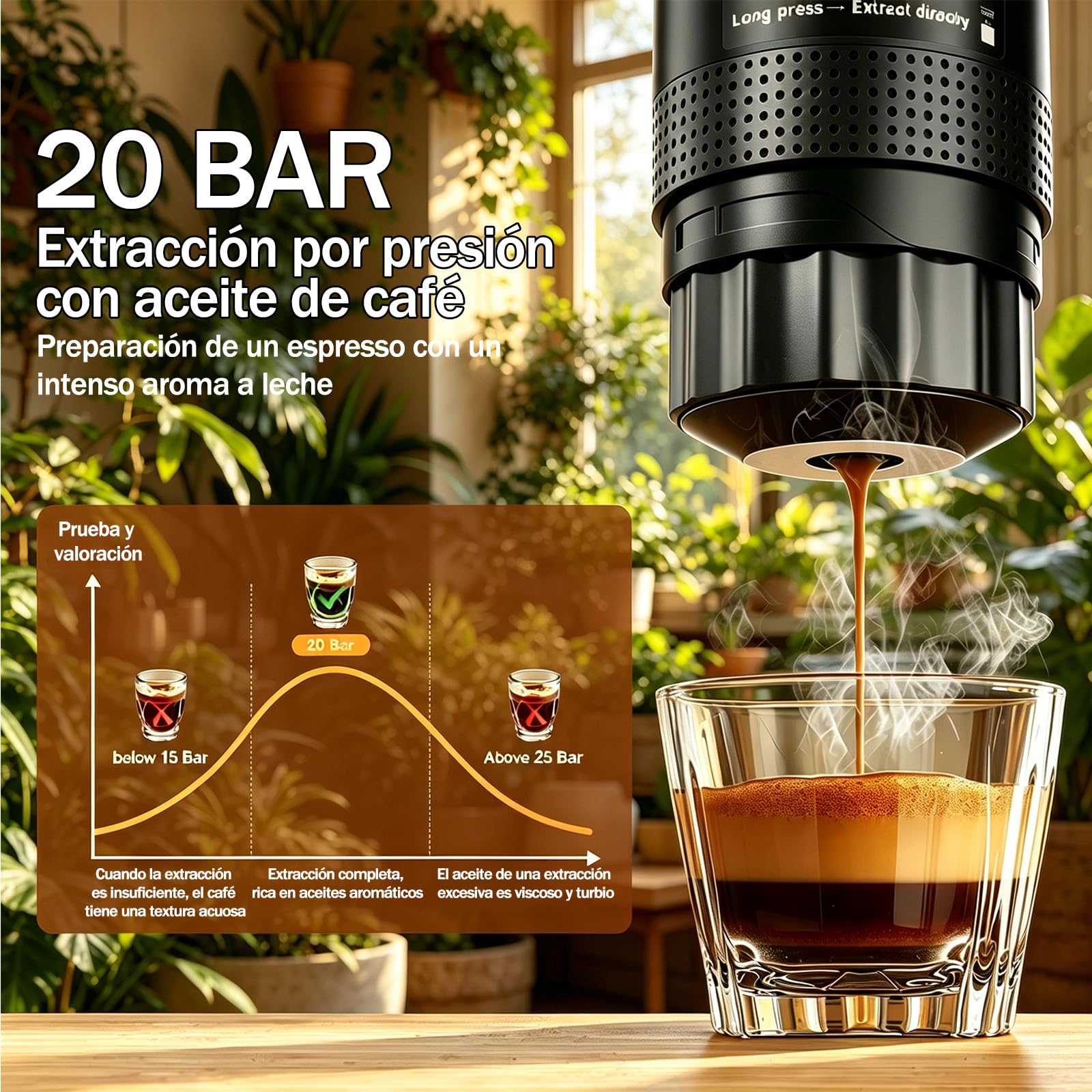 Cafetera de café espresso eléctrica portátil,3 en 1 Cafetera Portátil Espresso con Calentamiento Rápido,minicafetera de viaje,Ideal para Viajes, Oficina y Camping