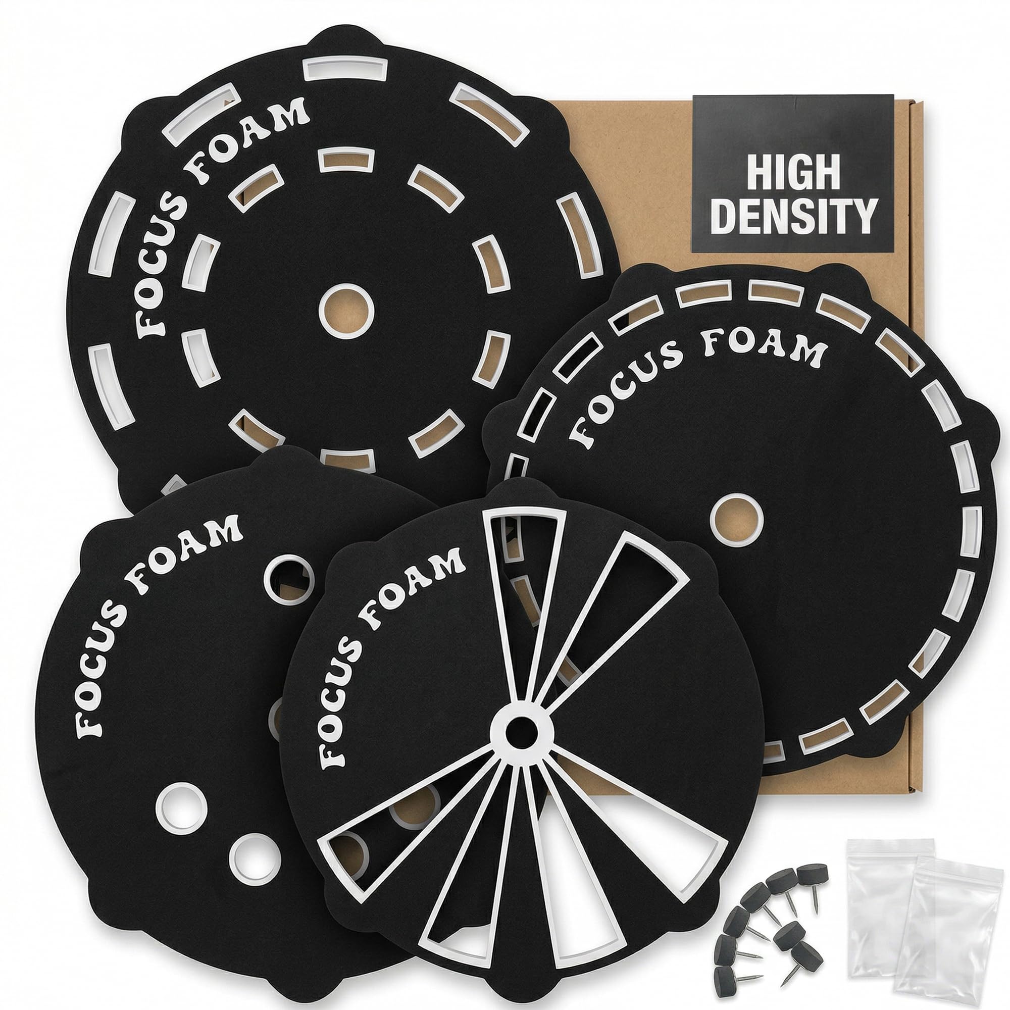 Focus Foam | Dartboard Training Overlay | Dart Practice Aid | Dart Trainer (Steel Tip - Set of 4)