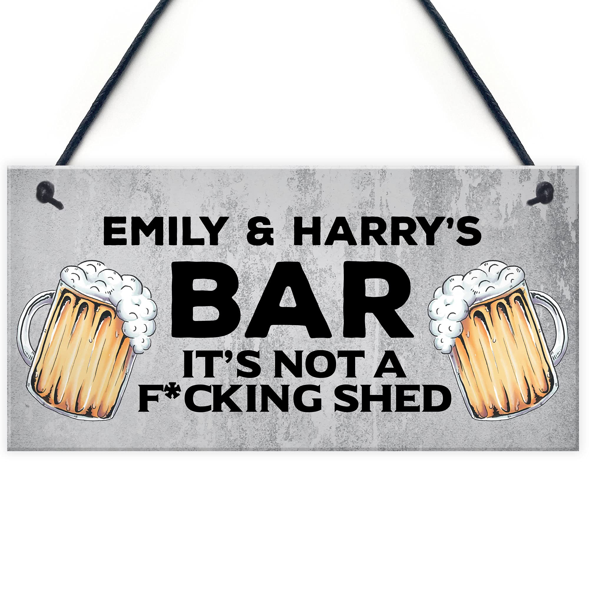 Personalised Bar Sign Any Name Garden Plaque Bar Pub Backyard Bar Sign Alcohol Gift