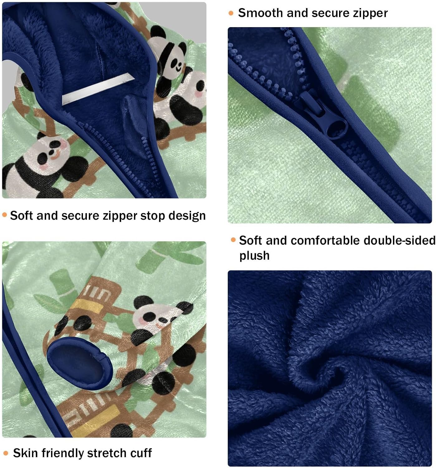 Cartoon Panda Car Green Light Jackets Toddler Outerwear Jackets Navy Blue Baby Boy Hooded Fleece Jacket