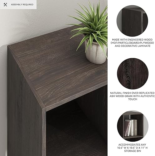 Miniatura 243 de Signature Design by Ashley Paxberry Coastal - Organizador de almacenamiento o librero moderno de 6 cubos, color blanqueado, diseño costero