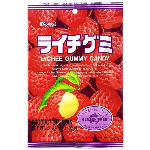 Kasugai Gummy Candy, Lychee, 3.59 Ounce - Lychee - 3.59 Ounce