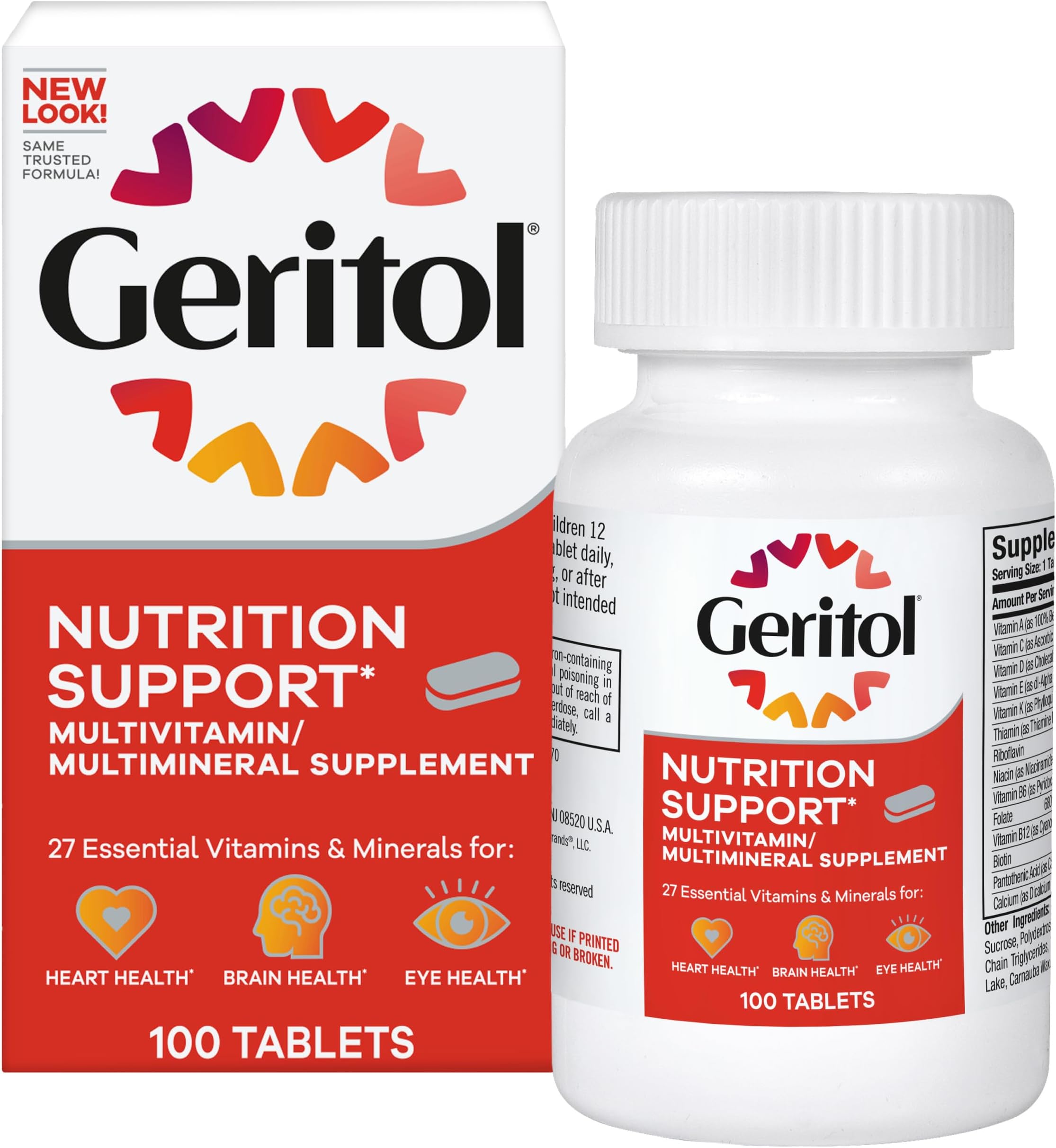 Multivitamin Supplement, Contains B-Vitamins, Antioxidants, Vitamins C, E & D and Iron, 26 Essential Vitamins and Minerals, Gluten-Free, Non-GMO, No Artificial Sweeteners, 100 Tablets