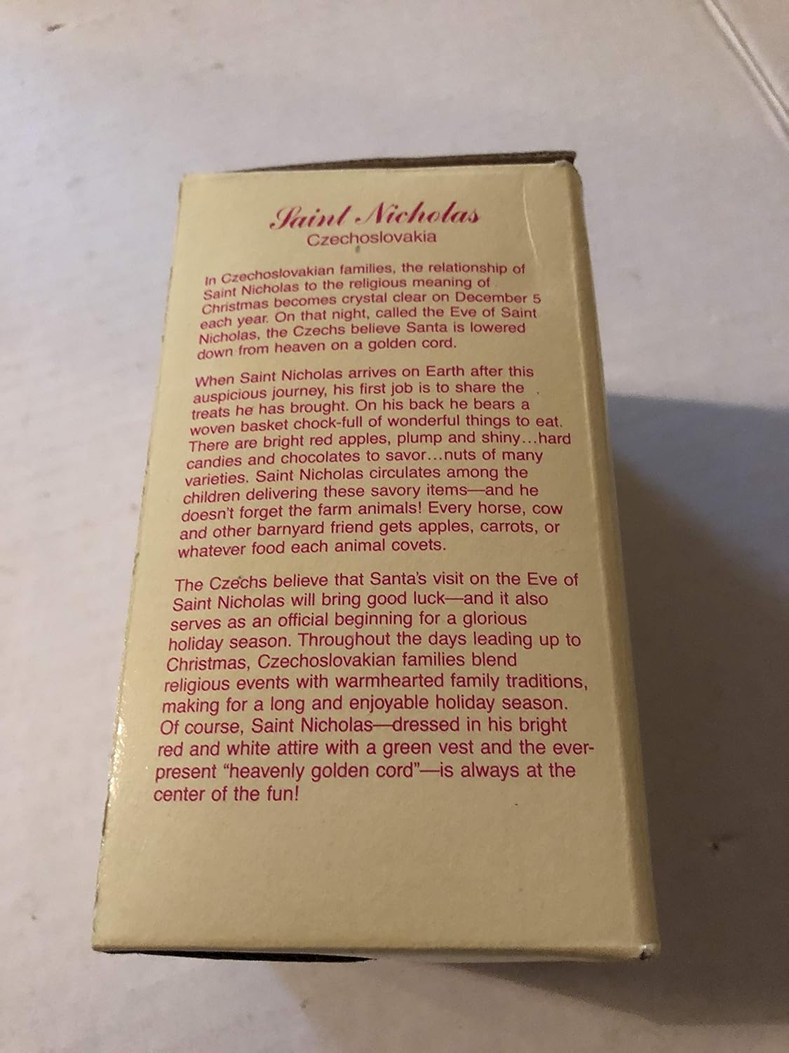 The International Santa Claus Collection 1996 St Nicholas Czechoslovakia