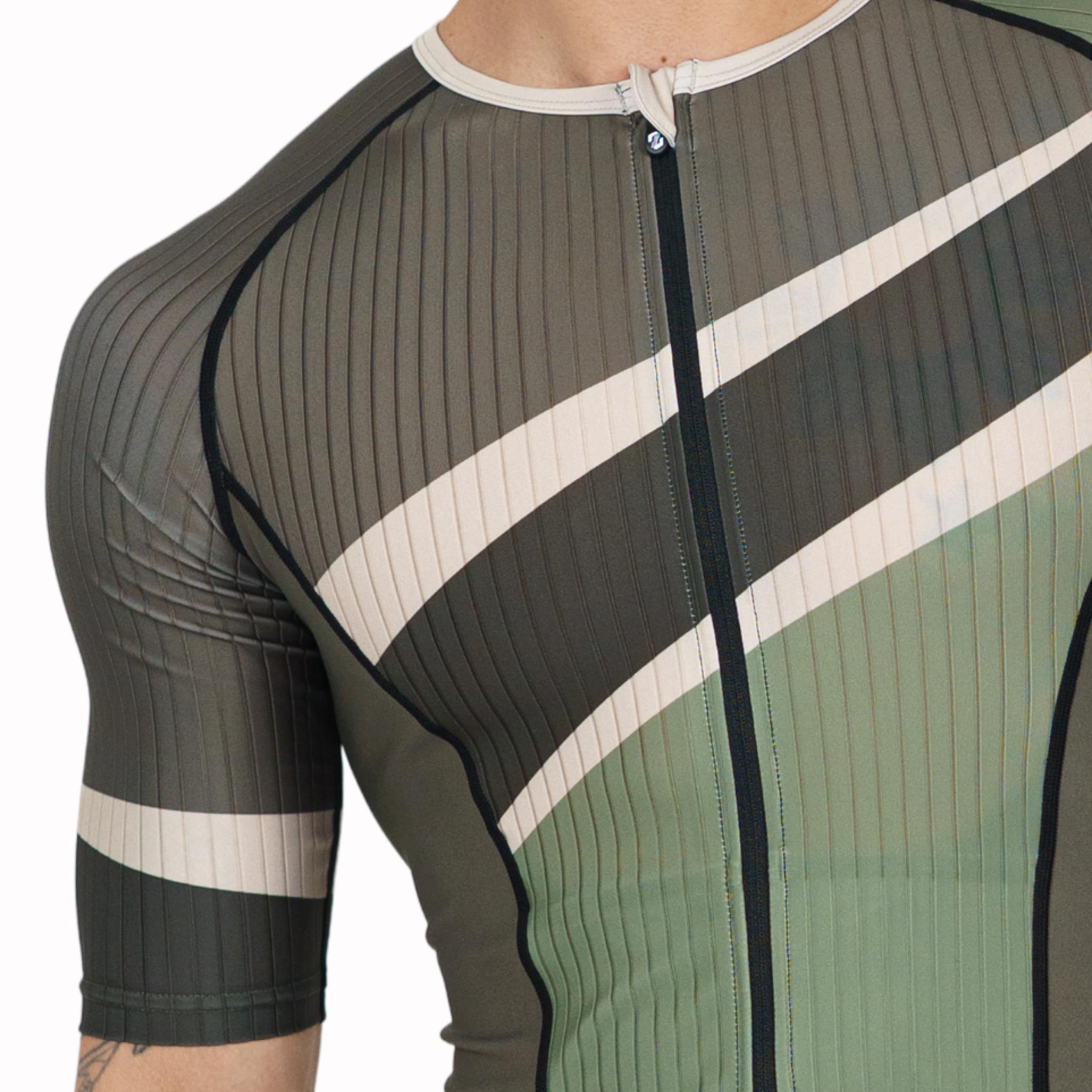 SLS3 Triathlon Suits Elite Aero Tri Suit Hombre - Triatlón Trisuit - Cremallera completa, mangas aerodinámicas, bolsillos internos y traseros