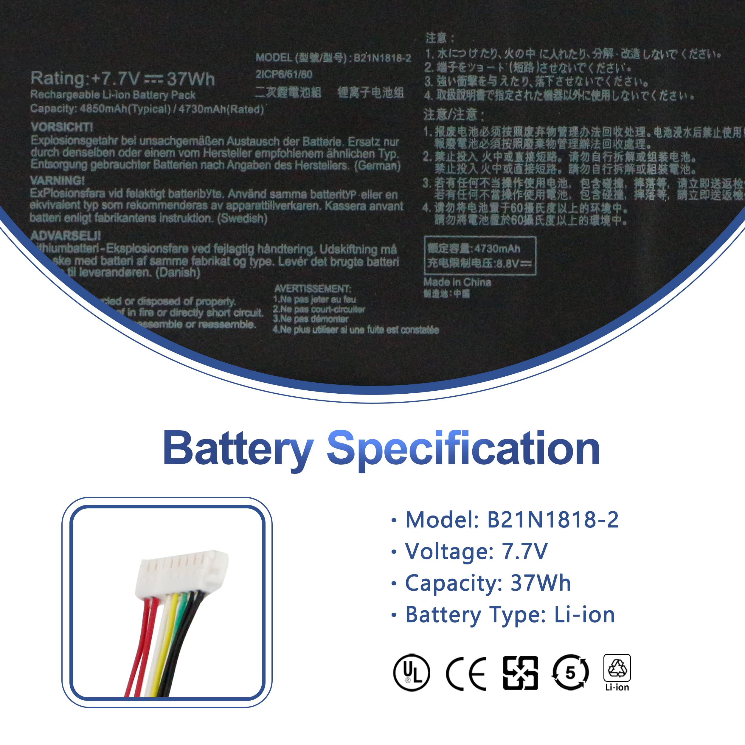 Amazon.com: B21N1818-2 C21N1818-2 Laptop Battery for Asus VivoBook
