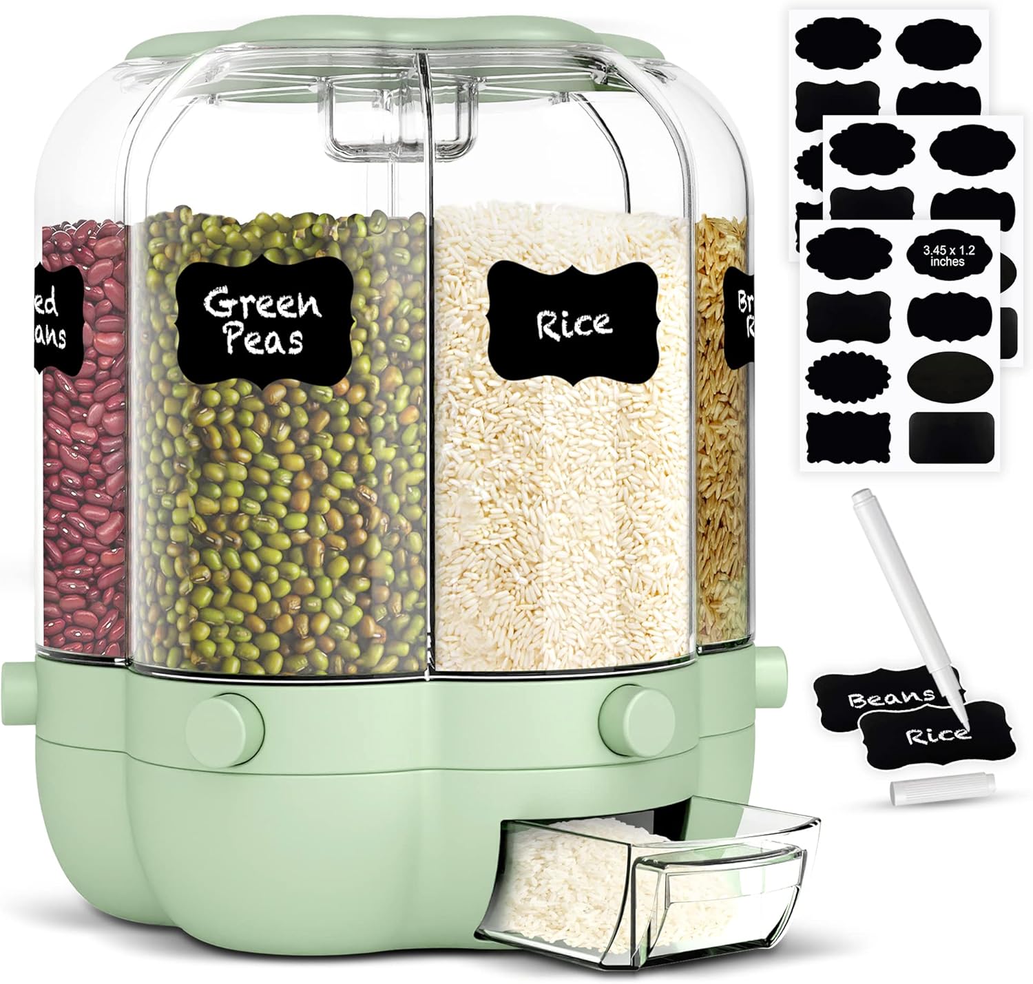 Rice Dispenser Rice Storage Container Grain Dispenser